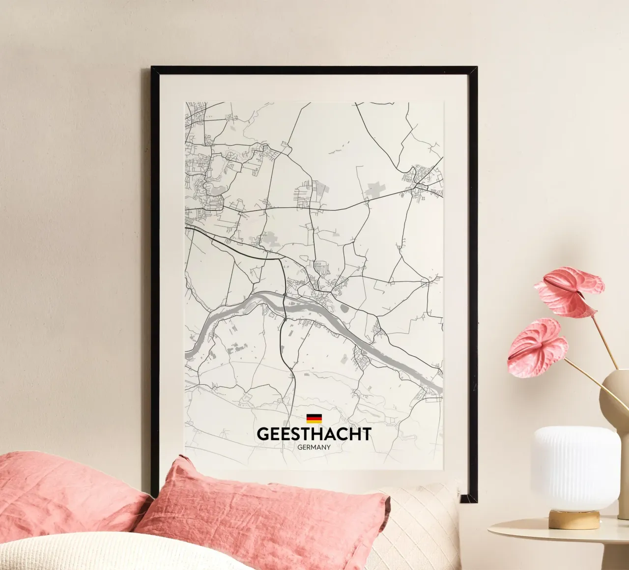 Geesthacht DE poster con telaio in alluminio da Christopher Adams