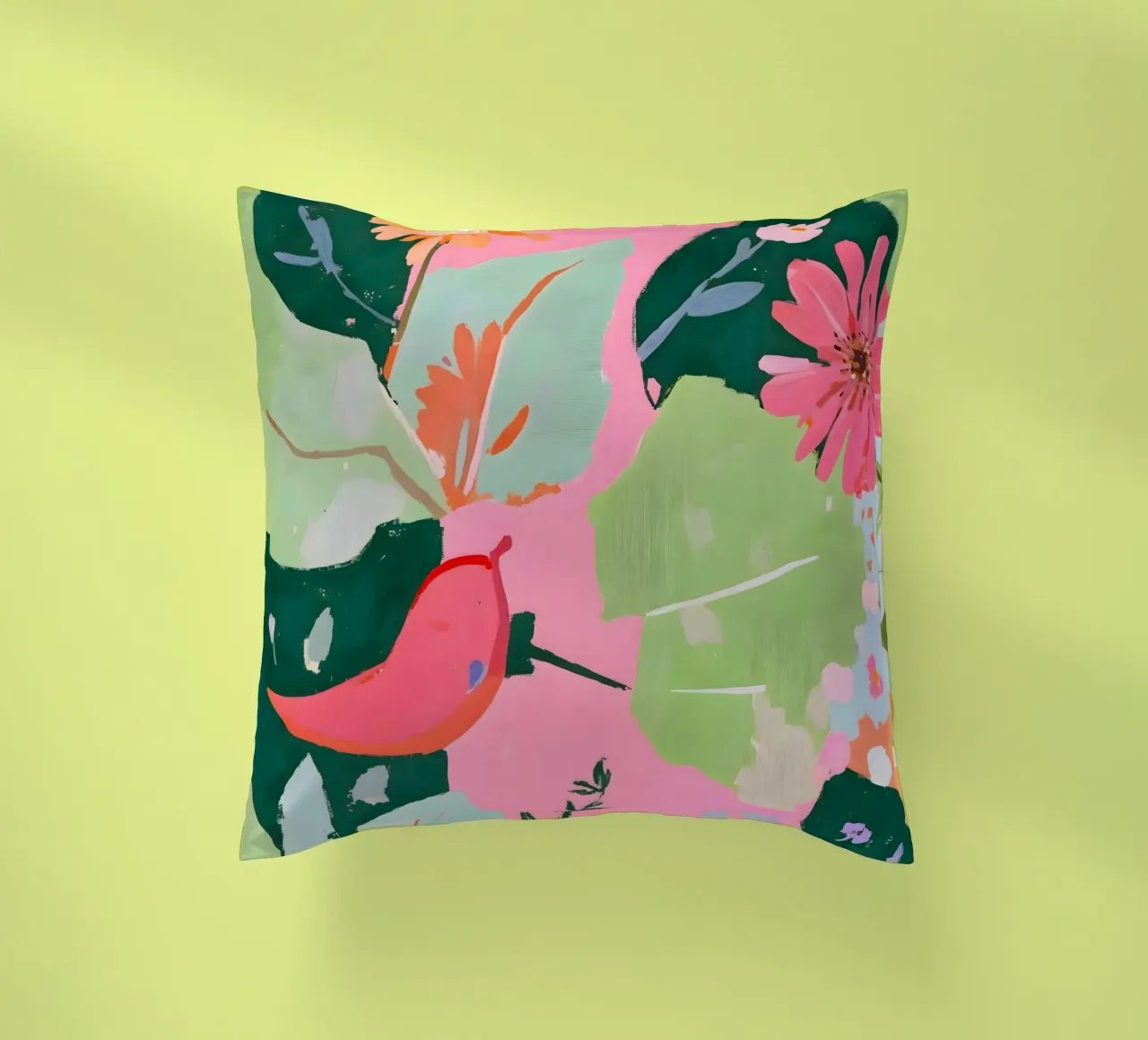 Floral & Chili Pepper decorative cushion by 83oranges
