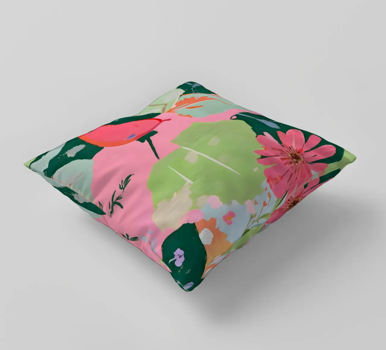 Floral & Chili Pepper decorative cushion by 83oranges