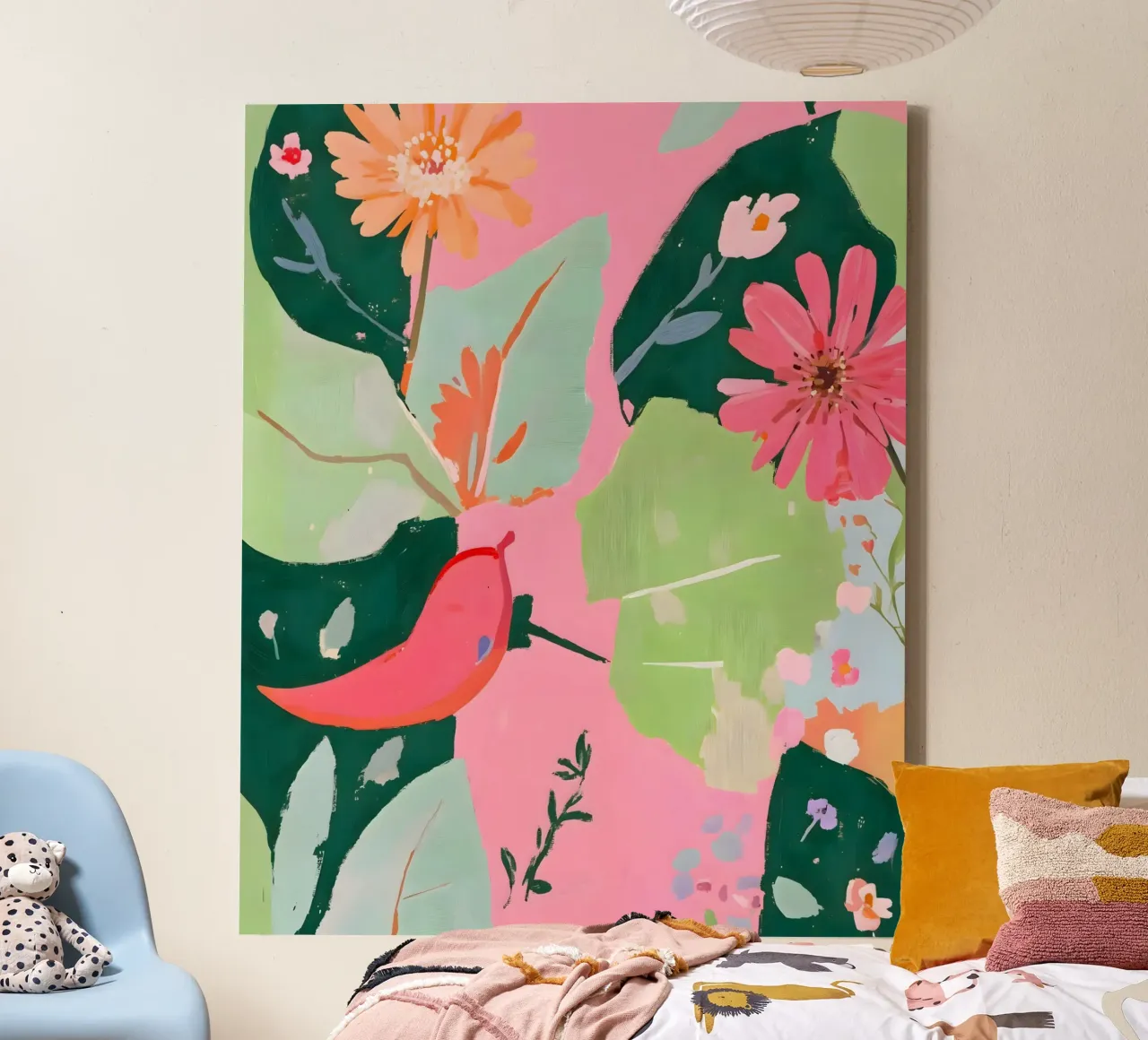 Bloemen & Chilipeper canvas van 83oranges