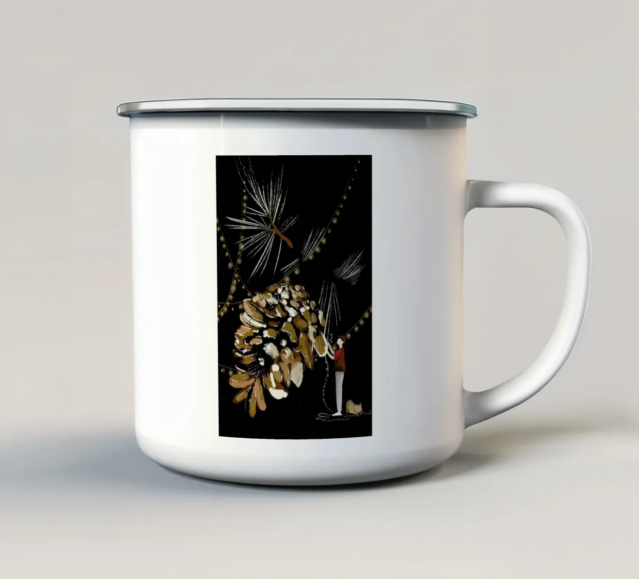 Christmas 1 tazza in smalto da Amalia Restrepo