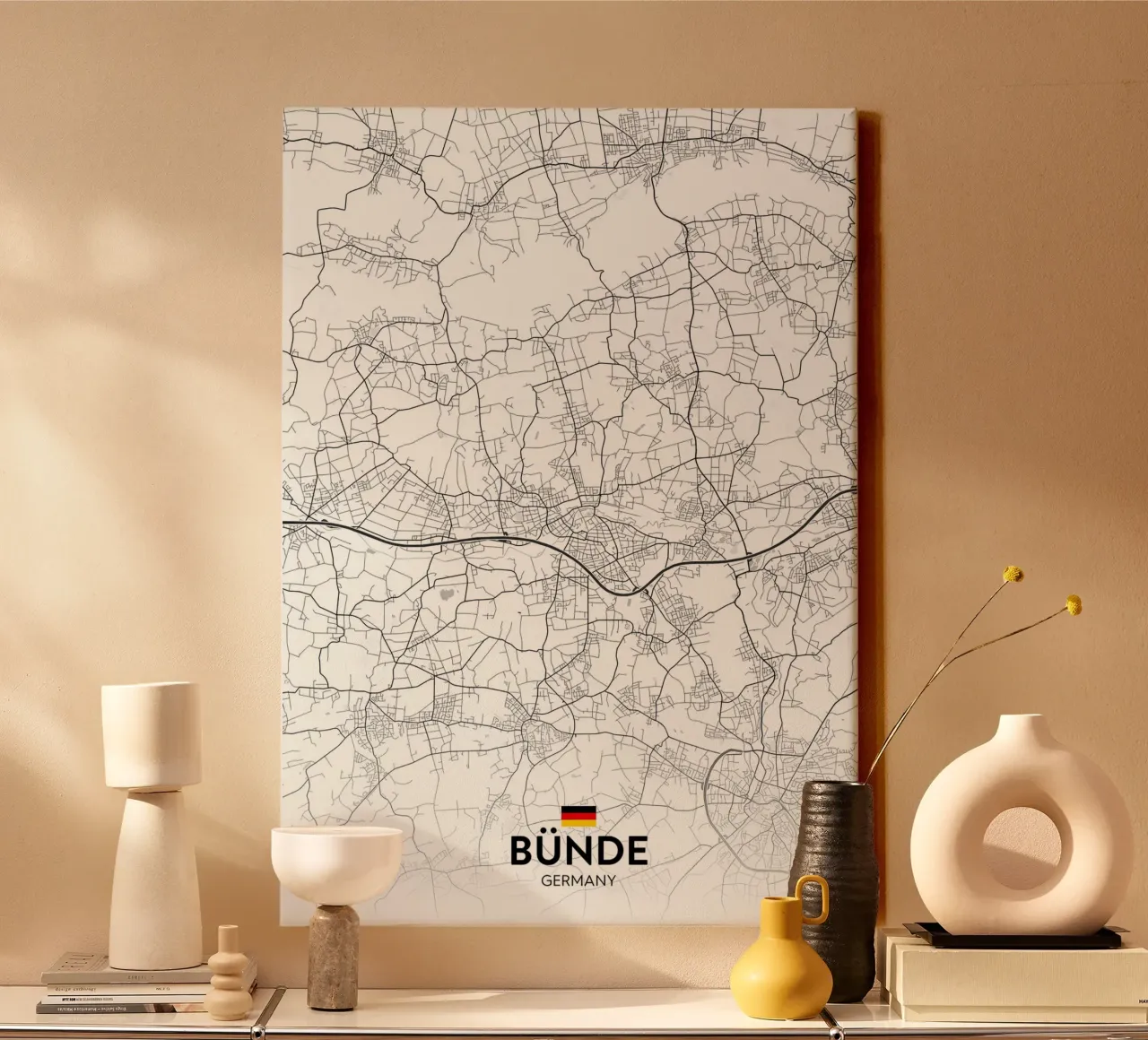 Bunde DE canvas met Baklijst van Christopher Adams
