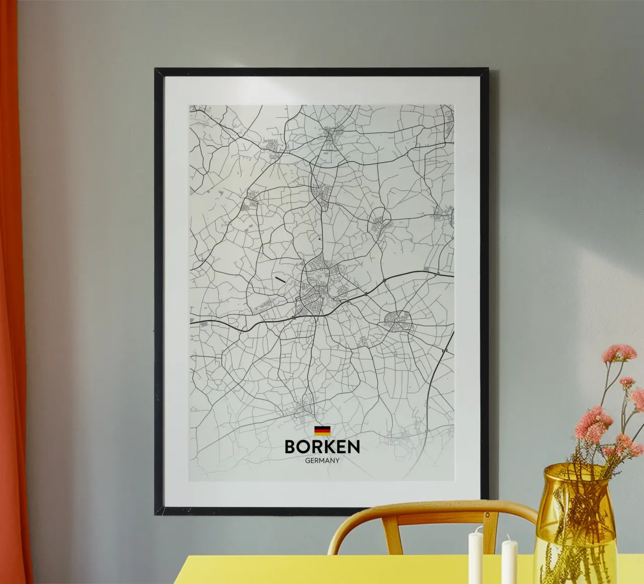 Borken DE poster con telaio in alluminio da Christopher Adams