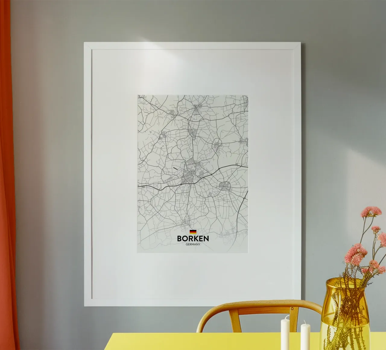 Borken DE poster con telaio in alluminio da Christopher Adams