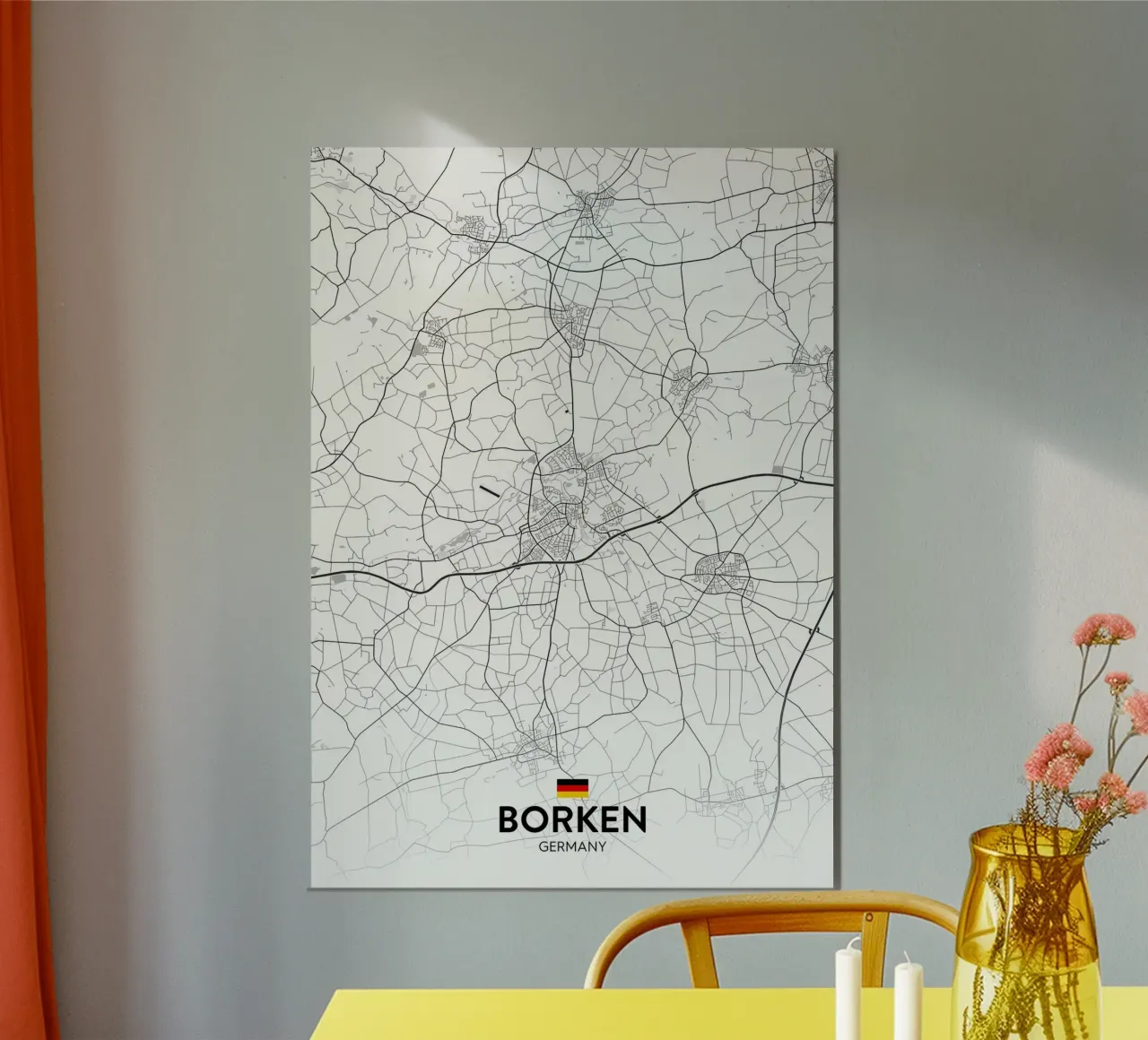 Borken DE poster con telaio in alluminio da Christopher Adams