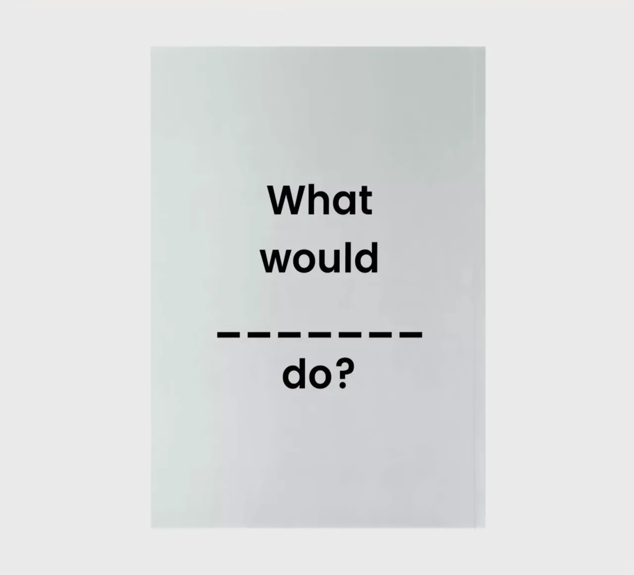 Fill in the Person notebook by Studio One