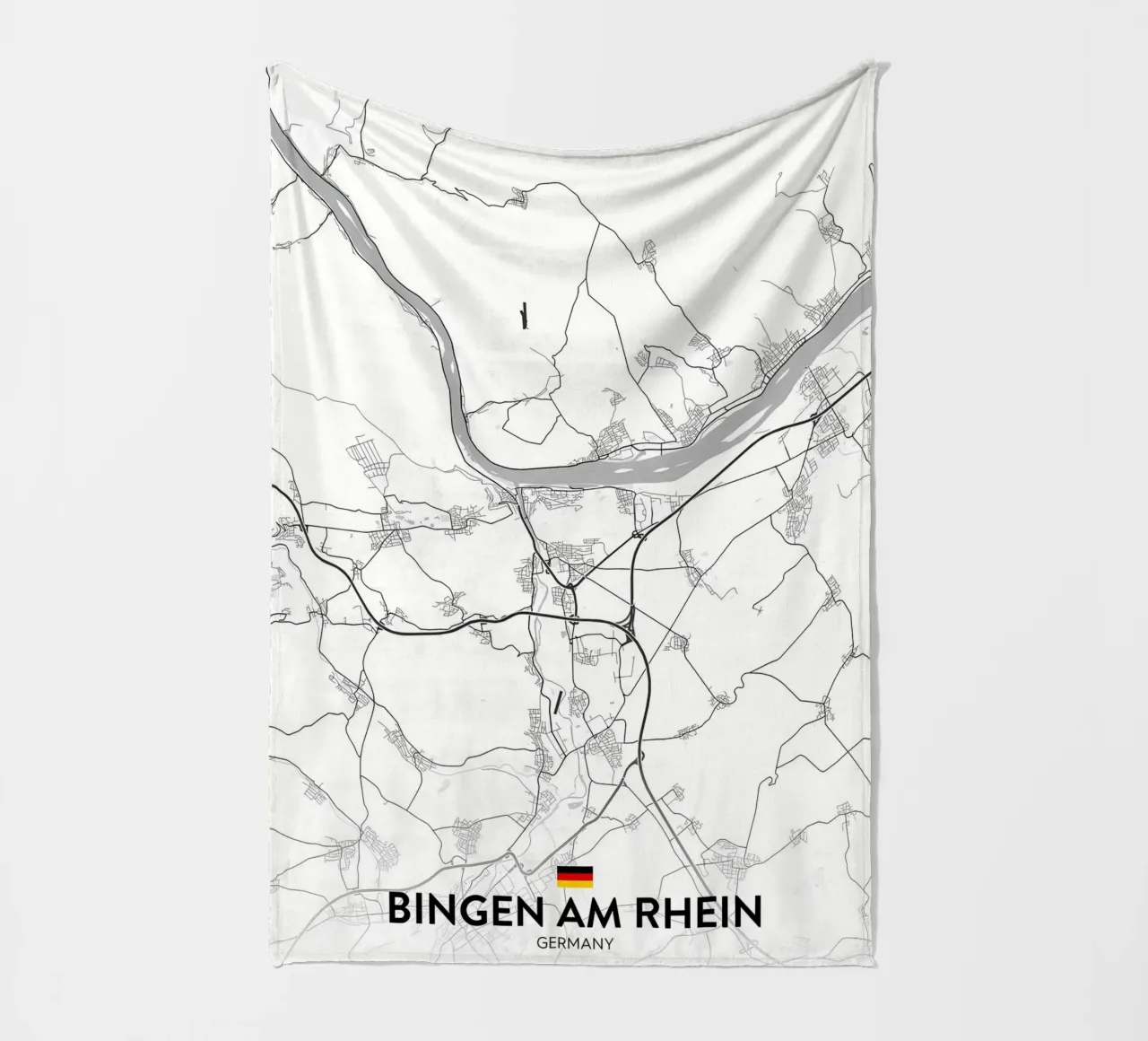 Bingen on the Rhine DE fleece blanket by Christopher Adams