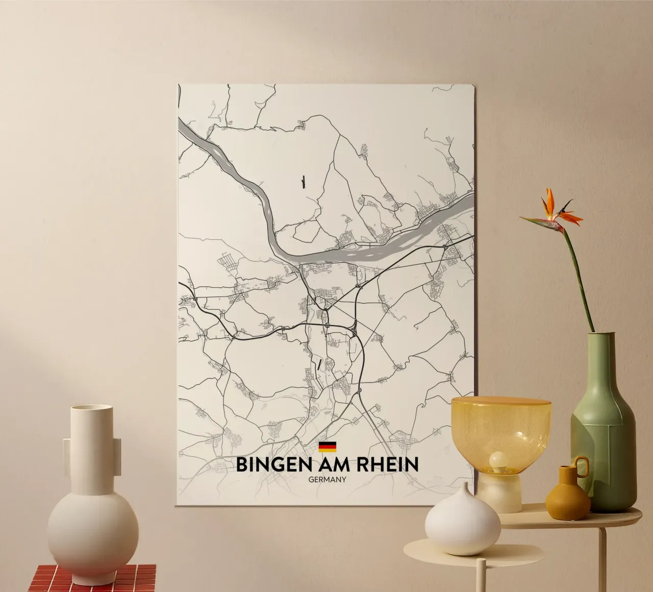 Bingen on the Rhine DE poster by Christopher Adams