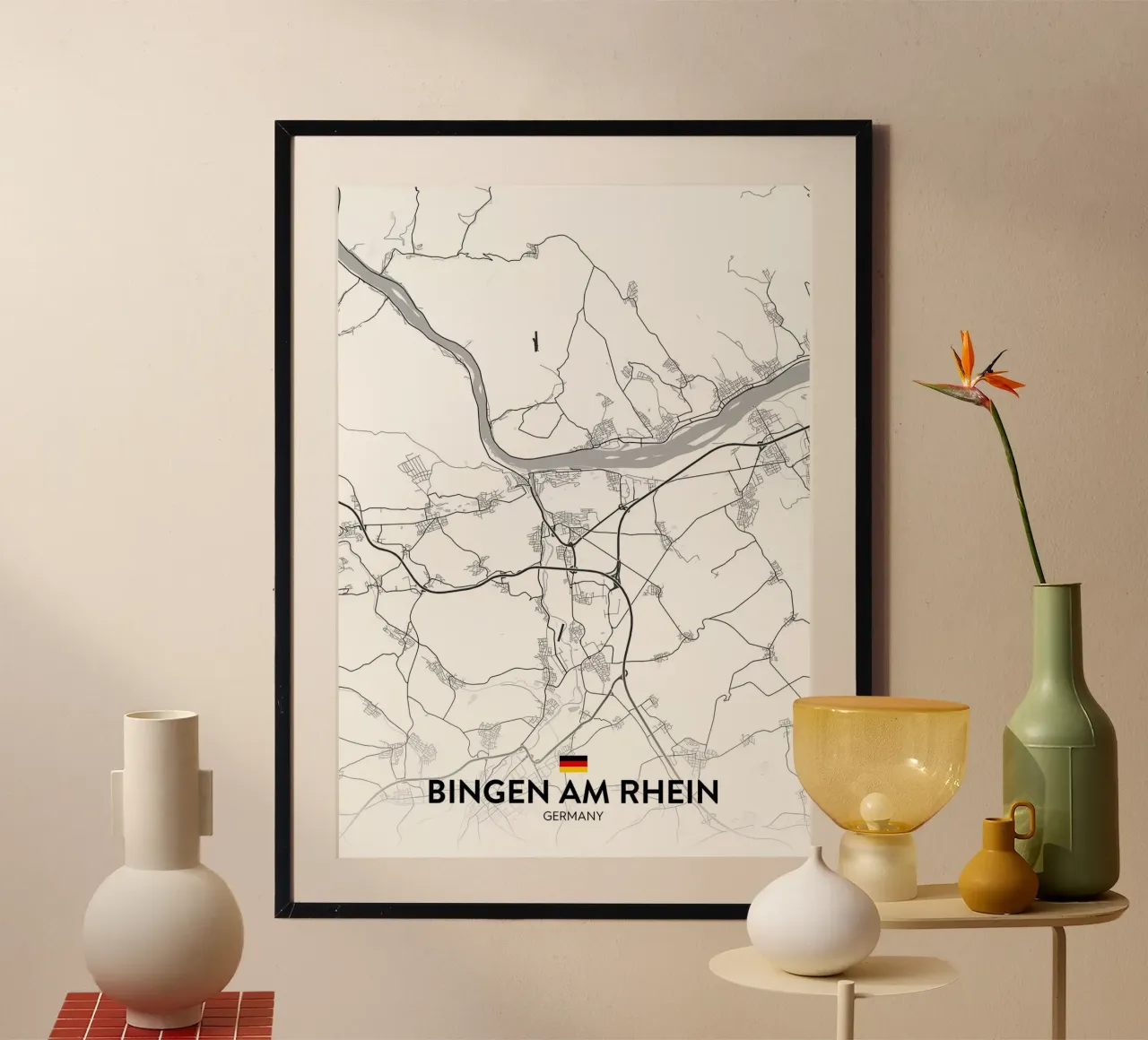 Bingen on the Rhine DE poster by Christopher Adams