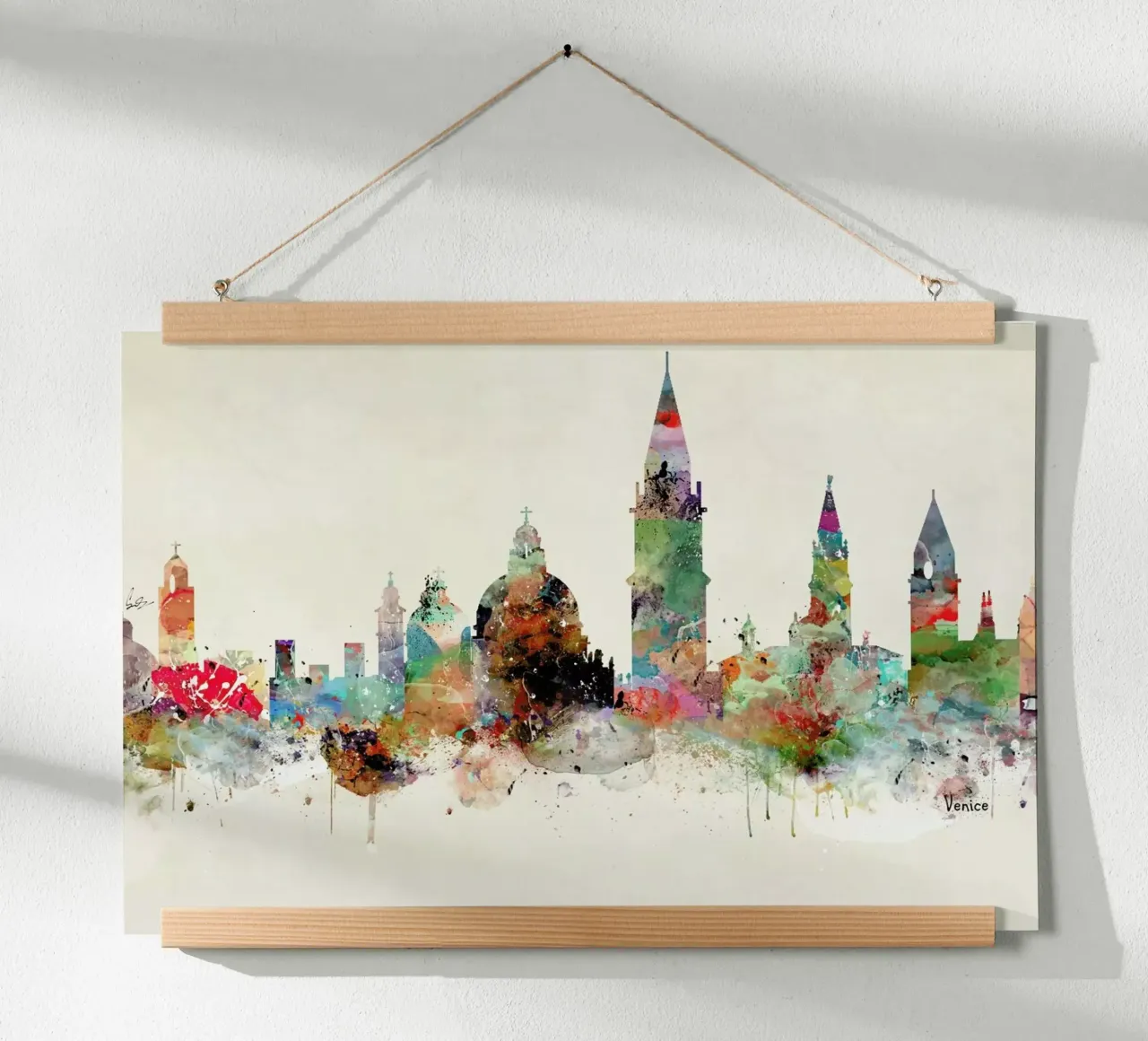 Venice poster con telaio in legno da Brian Buckley