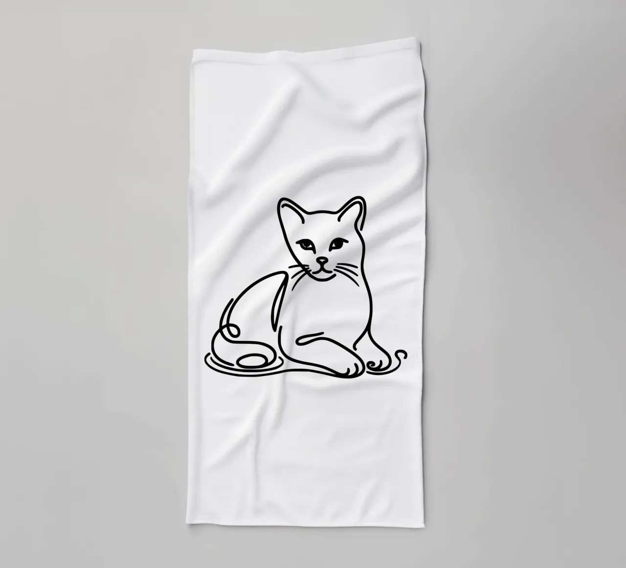 Graceful Cat - Graceful Cat towel by Bold & Simple