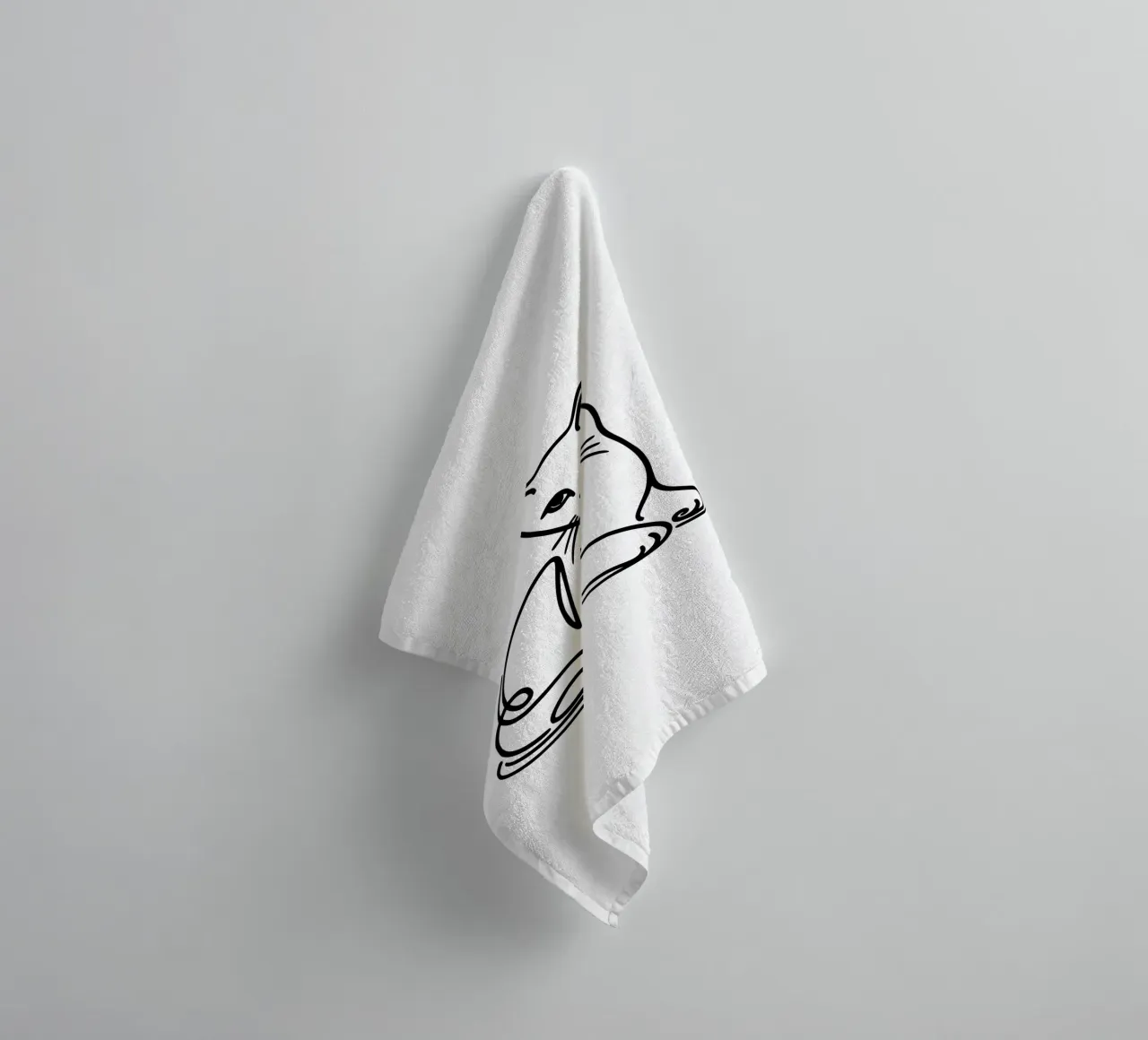 Graceful Cat - Graceful Cat towel by Bold & Simple