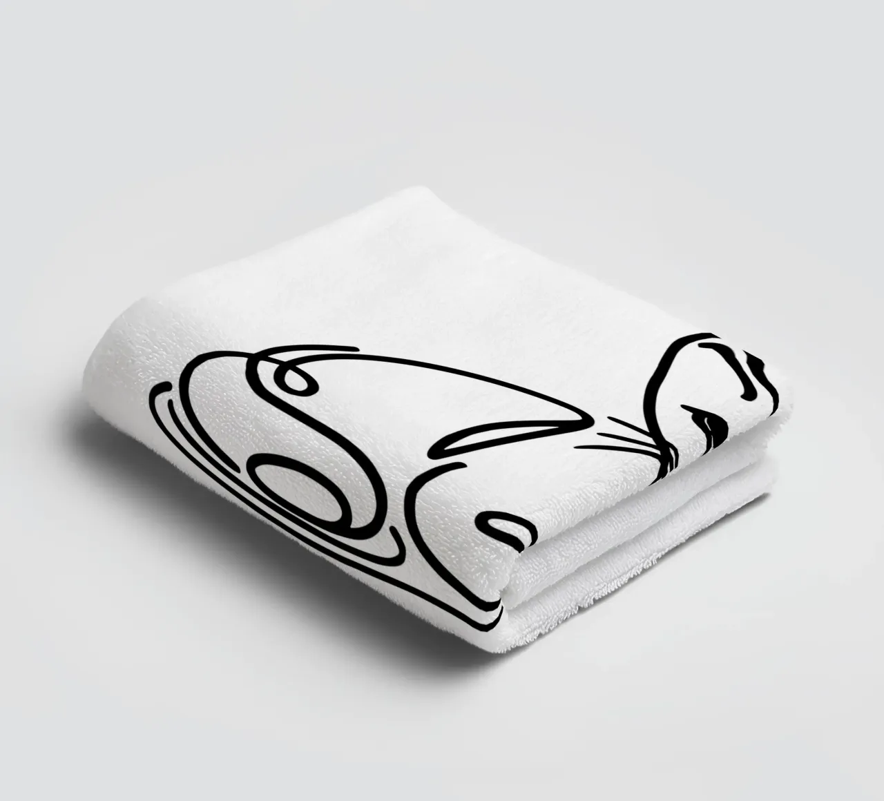 Graceful Cat - Graceful Cat towel by Bold & Simple