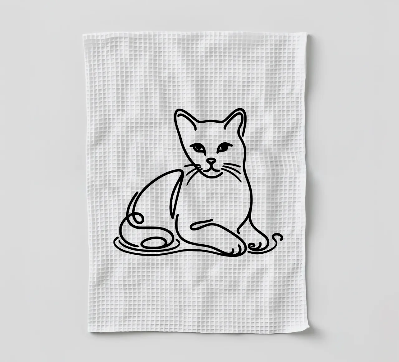 Graceful Cat - Graceful Cat tea towel by Bold & Simple