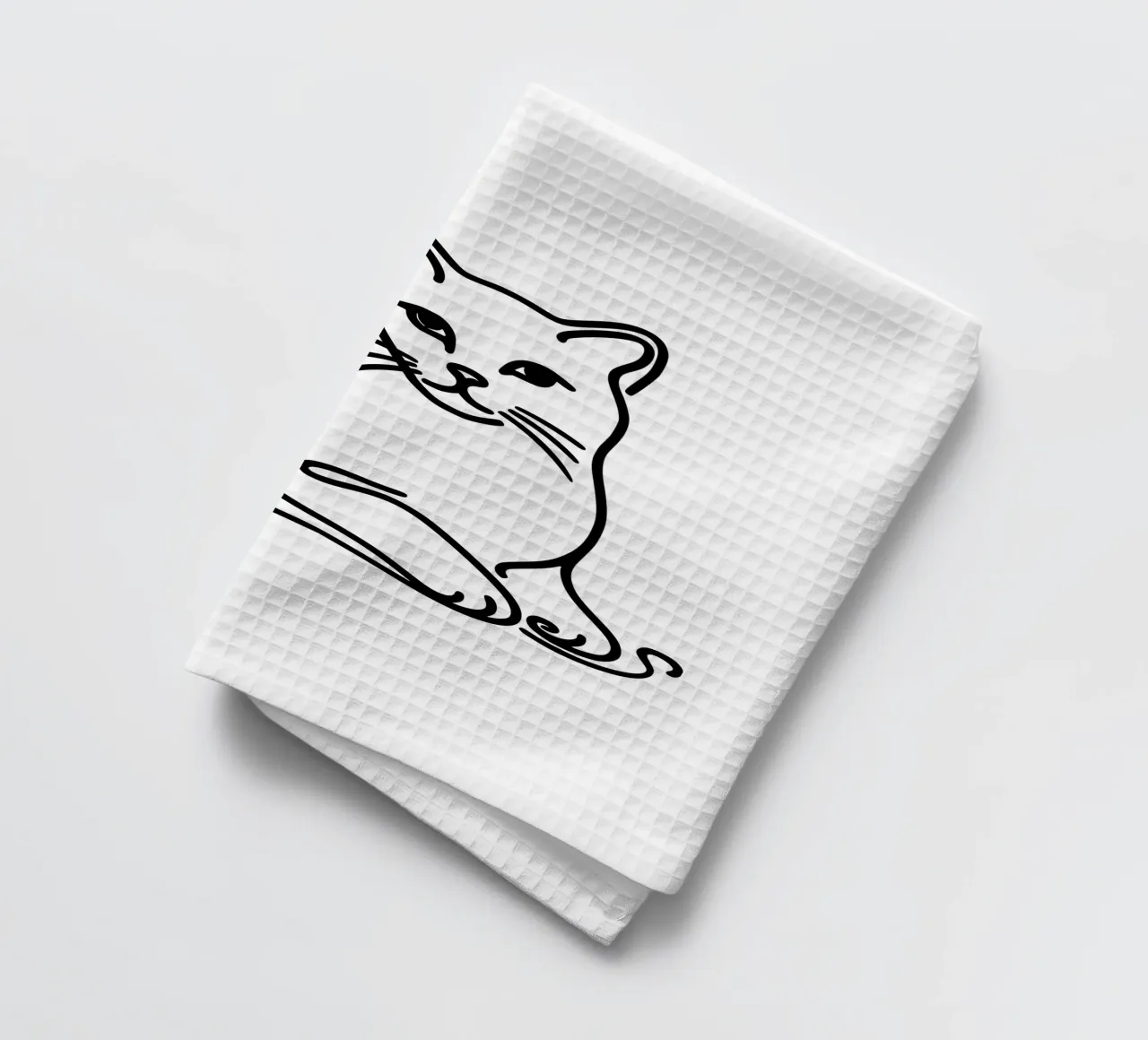 Graceful Cat - Graceful Cat tea towel by Bold & Simple
