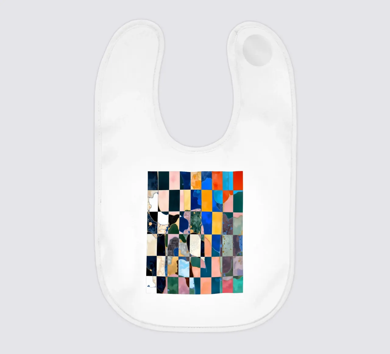 Luxe Checkerboard Abstraktes Marmormuster Babylätzchen von 83oranges
