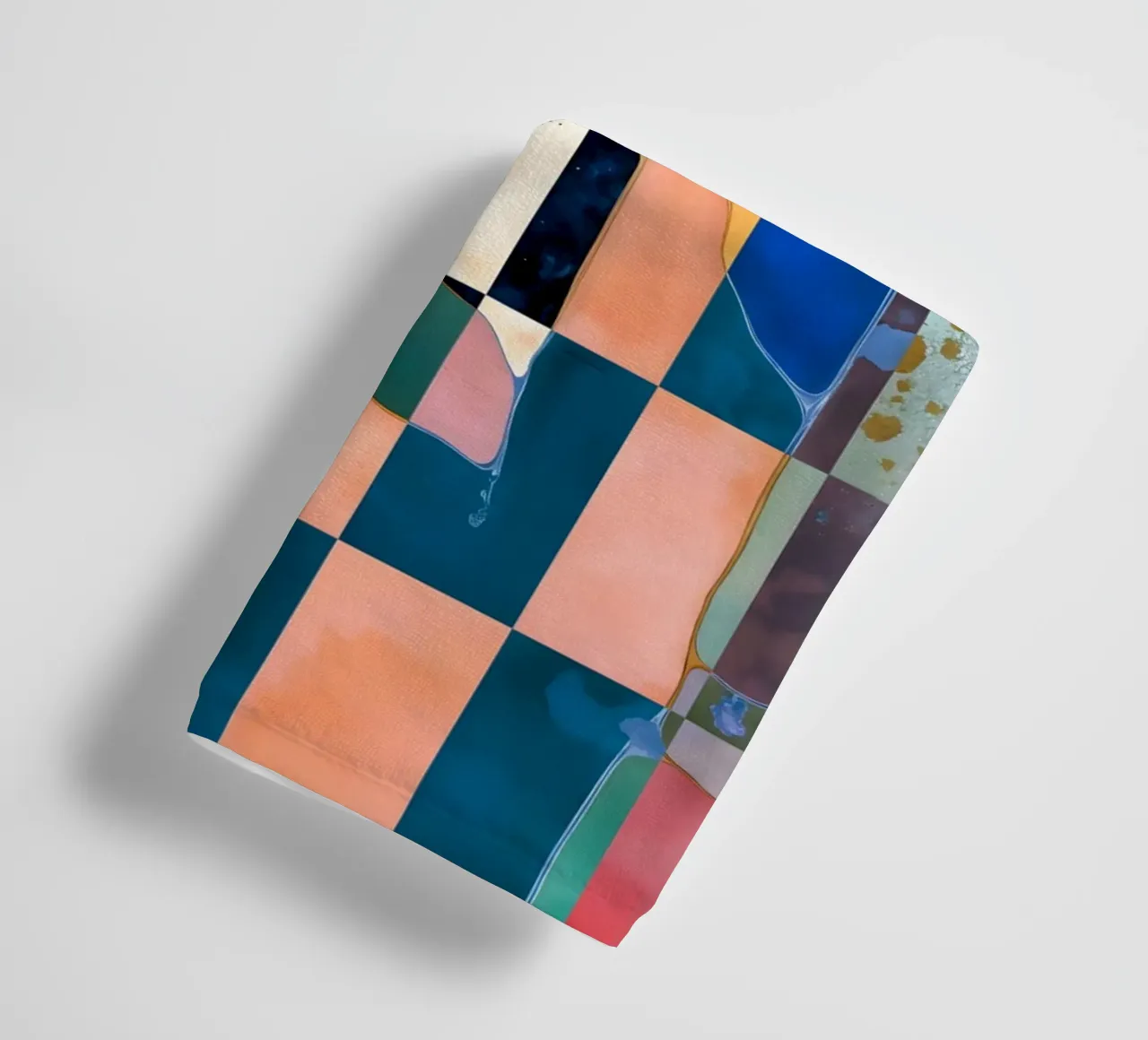 Motif marbré abstrait en damier de luxe serviette de bain de 83oranges