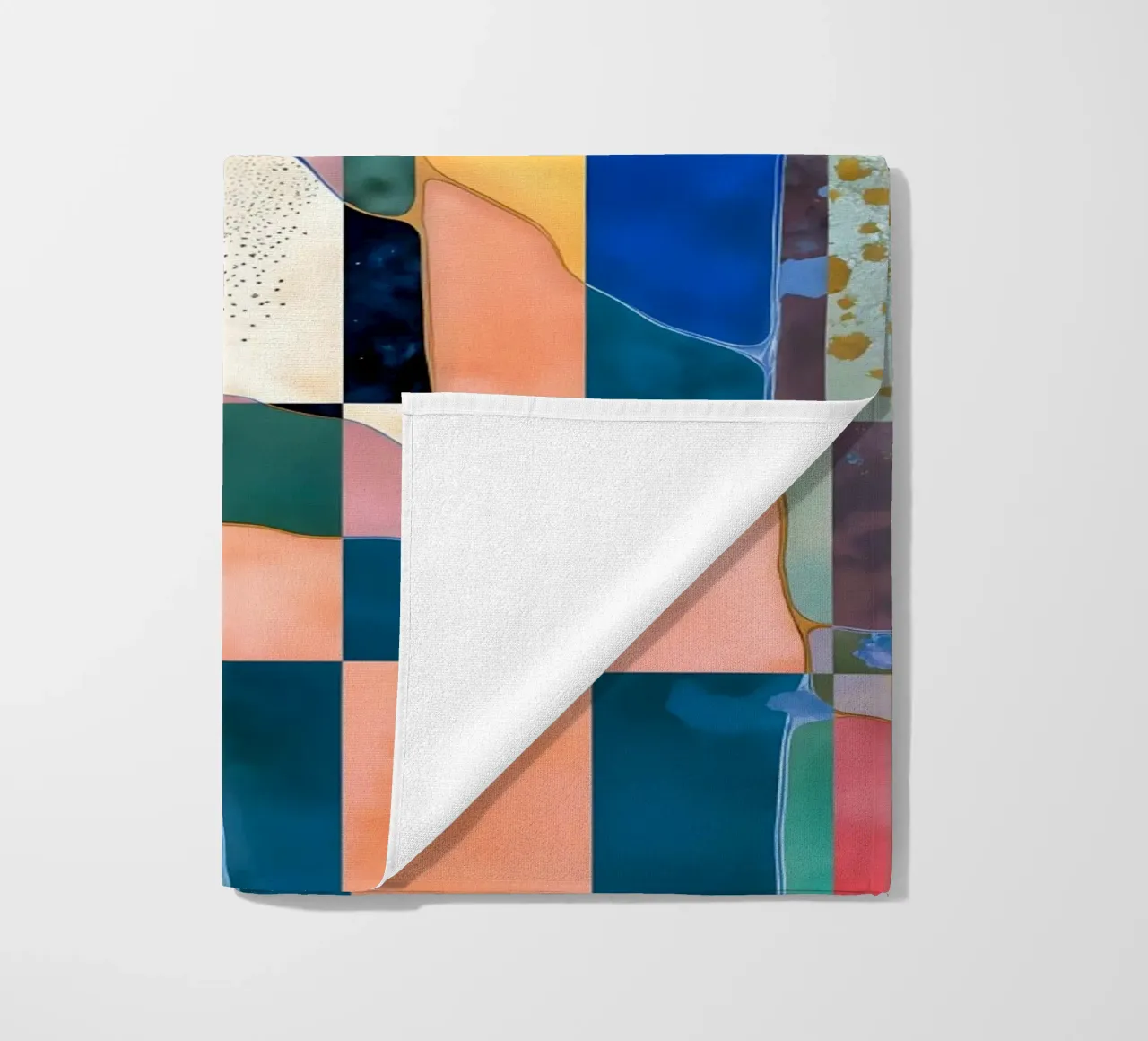 Luxe Checkerboard Abstract Marble Pattern beach towel by 83oranges