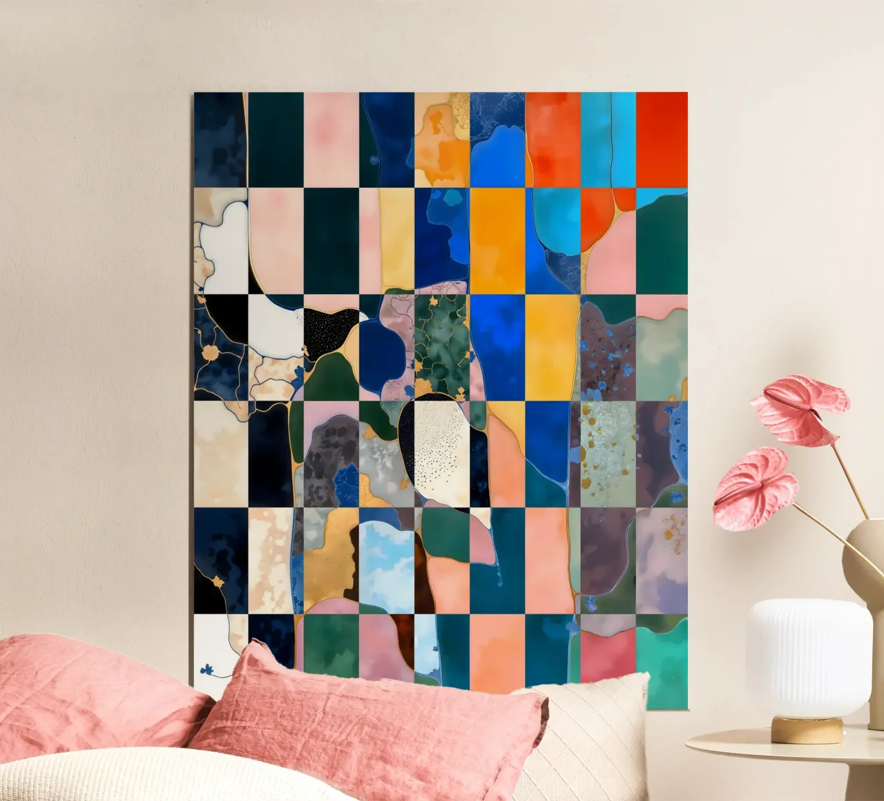 Luxe Checkerboard Abstraktes Marmormuster Hahnemühle von 83oranges