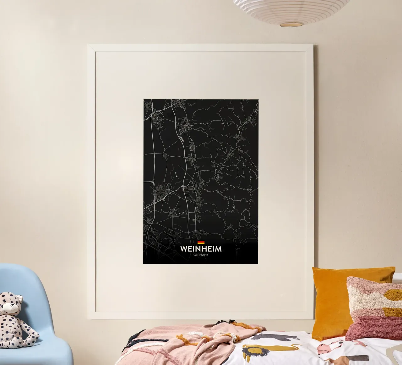 Weinheim DE poster con telaio in alluminio da Christopher Adams