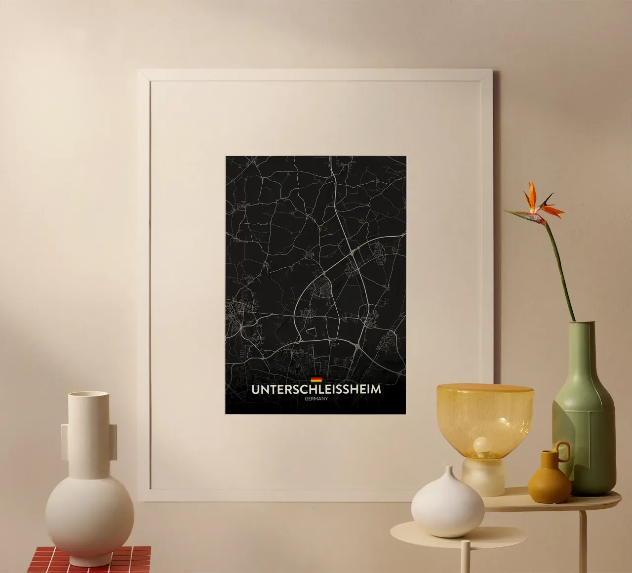 Unterschleissheim DE poster con telaio in legno da Christopher Adams