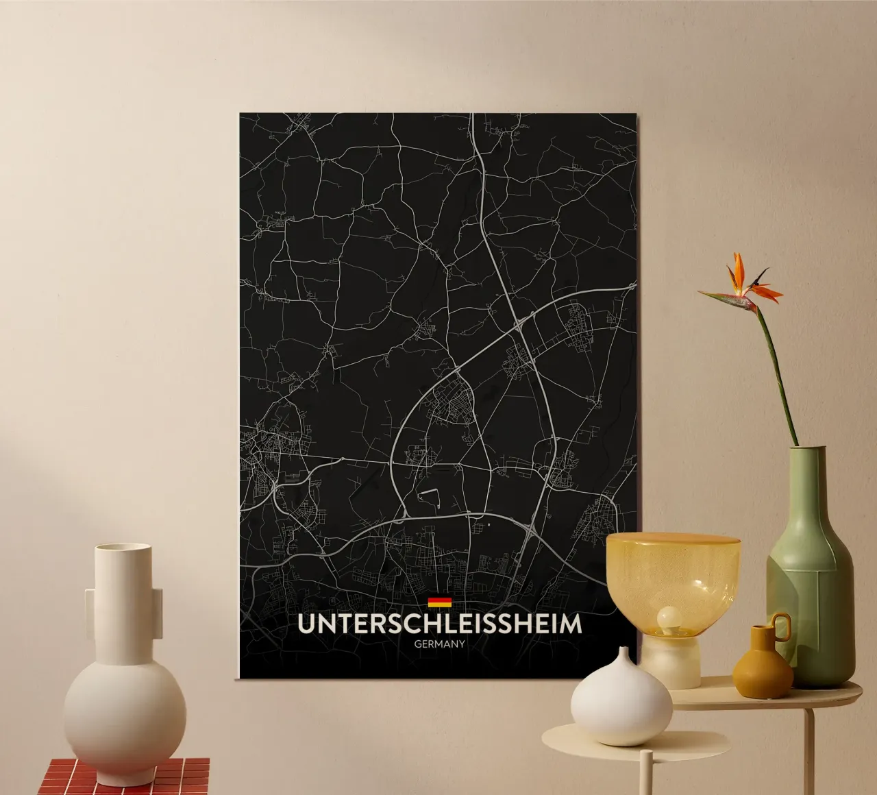 Unterschleissheim DE poster con telaio in legno da Christopher Adams