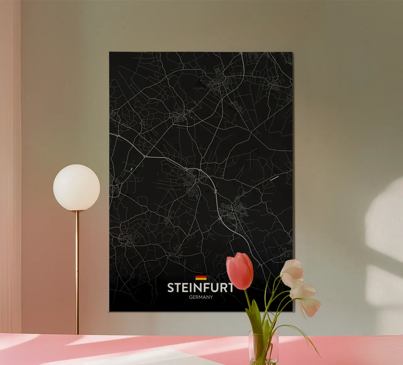 Steinfurt DE poster con telaio in alluminio da Christopher Adams