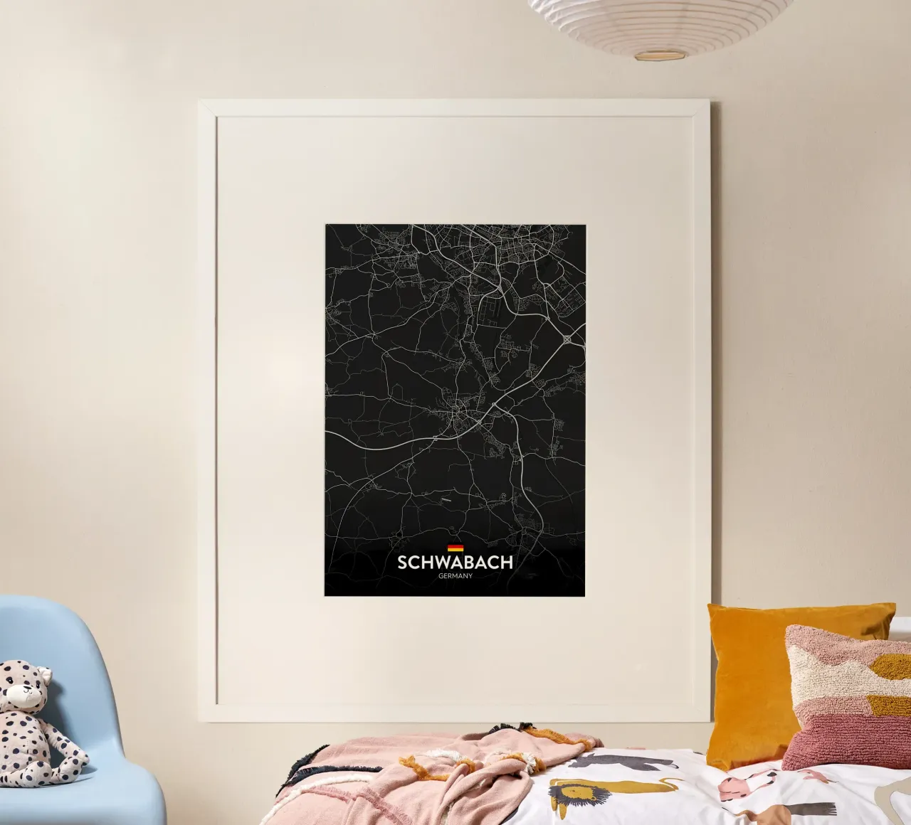Schwabach DE poster con telaio in alluminio da Christopher Adams
