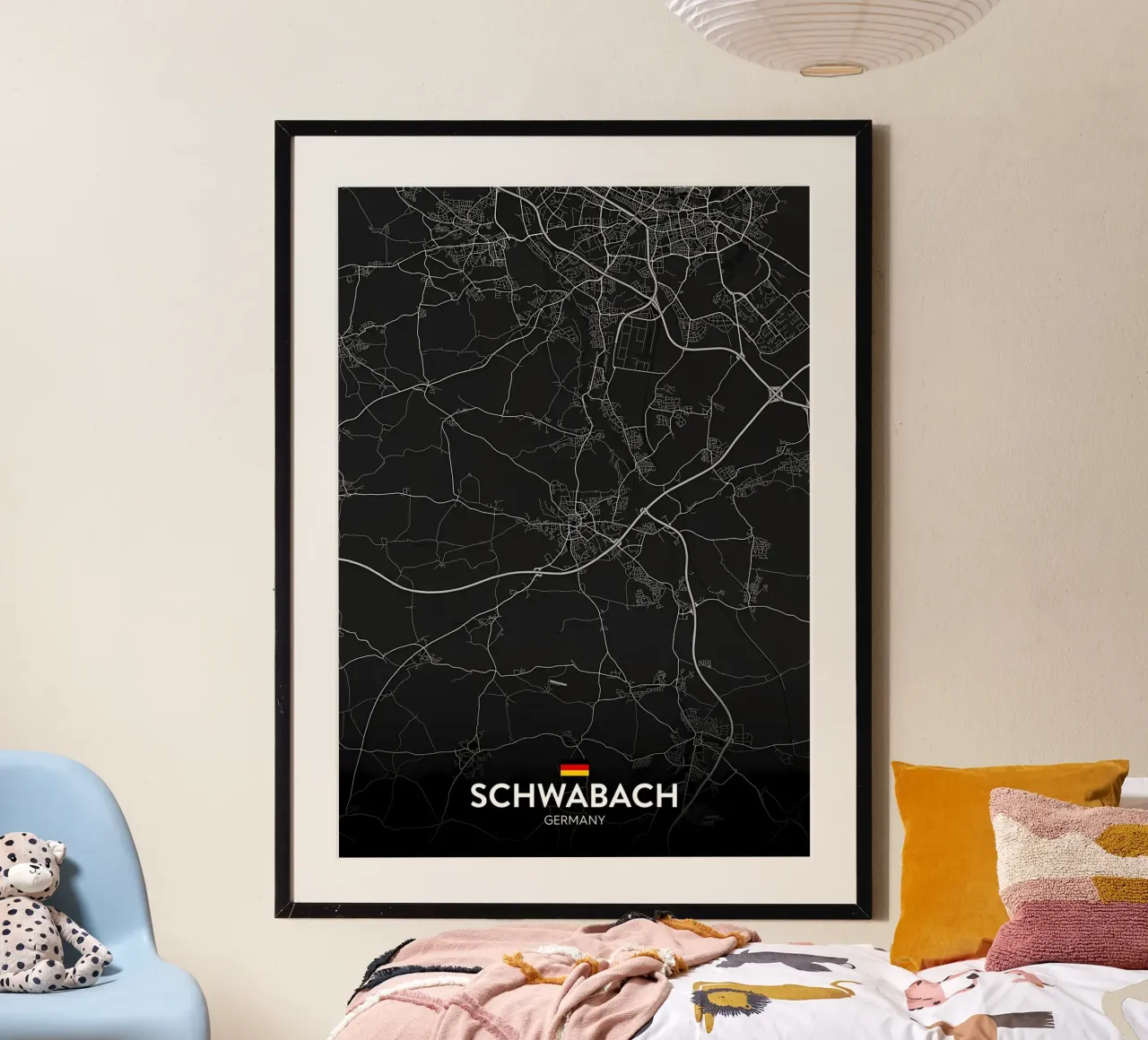 Schwabach DE poster con telaio in alluminio da Christopher Adams