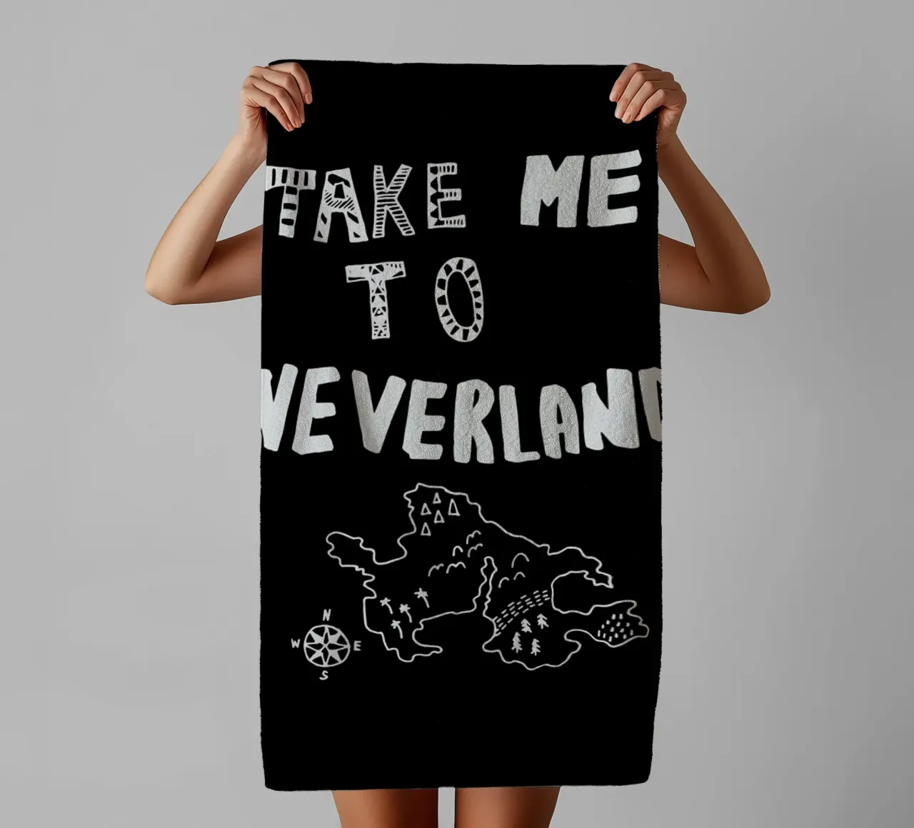 Take Me To Neverland 2 asciugamano da bagno da Vasare Nar