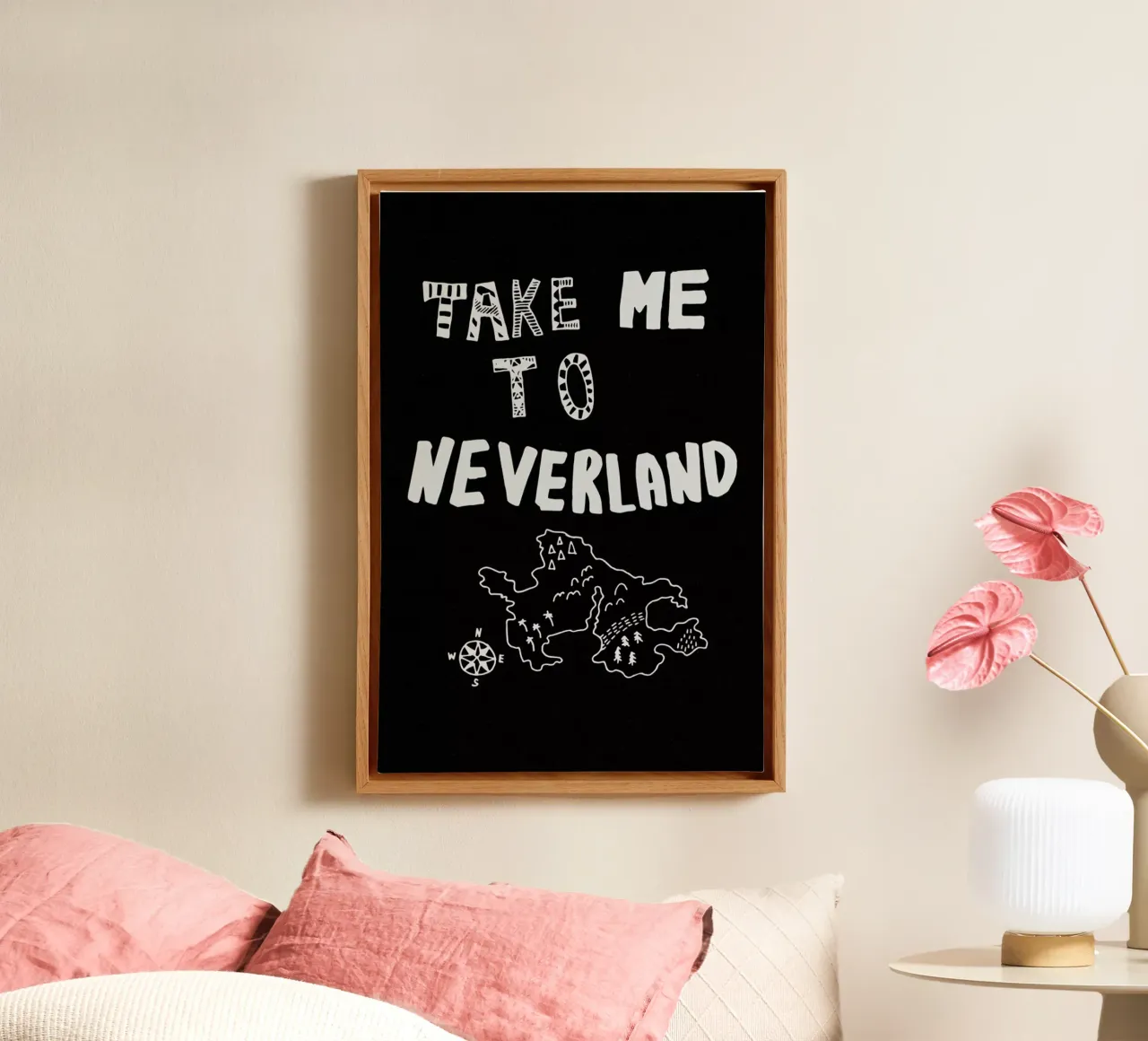 Take Me To Neverland 2 tela con Cornice a cassetta da Vasare Nar