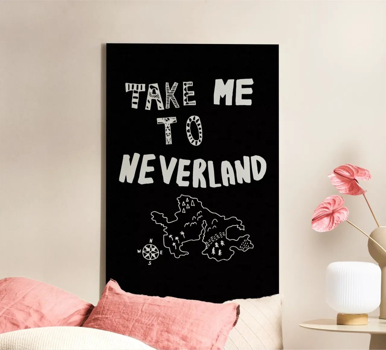 Take Me To Neverland 2 tela con Cornice a cassetta da Vasare Nar