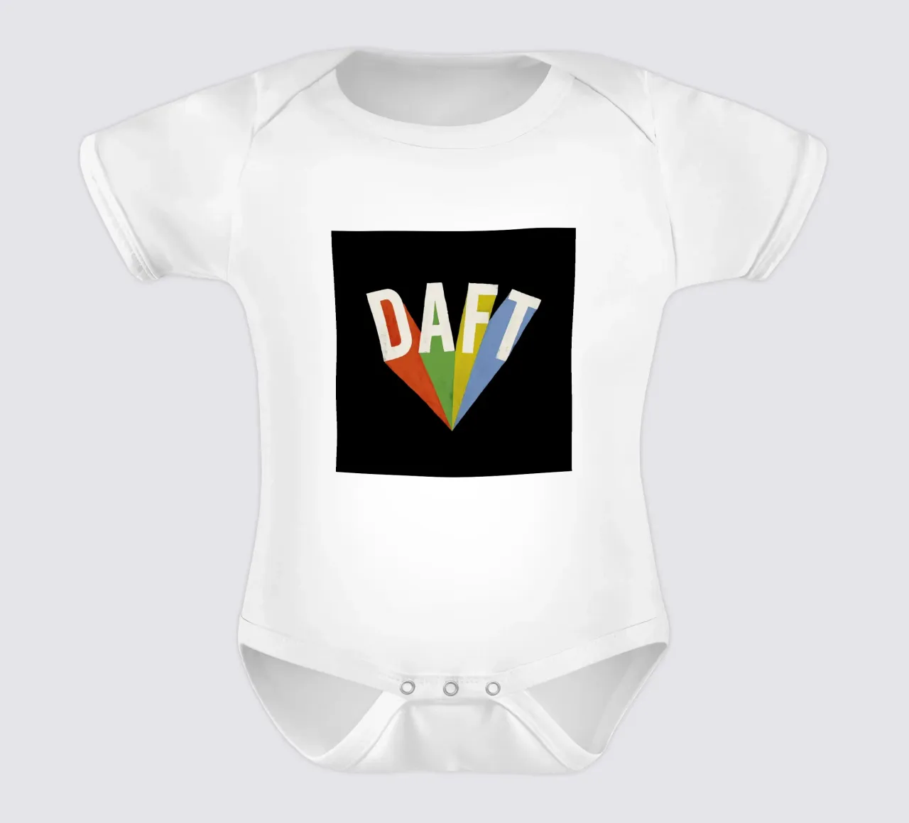Daft short-sleeve baby romper by Florent Bodart