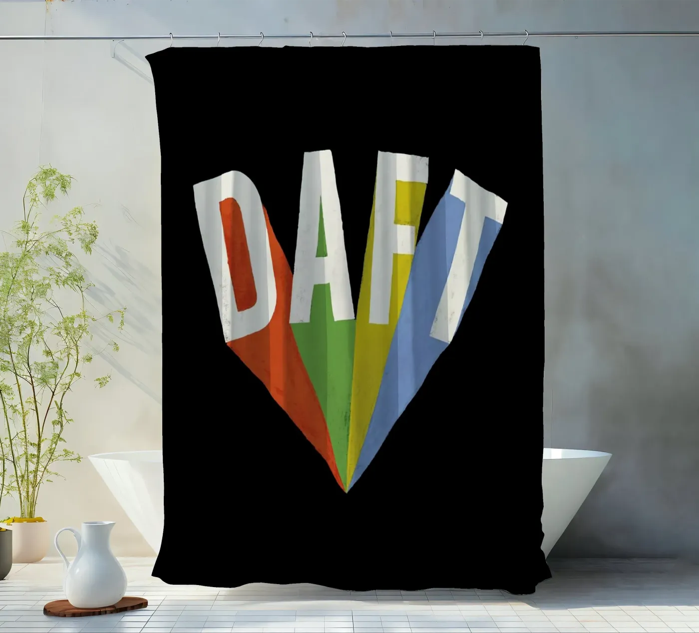 Daft Duschvorhang von Florent Bodart