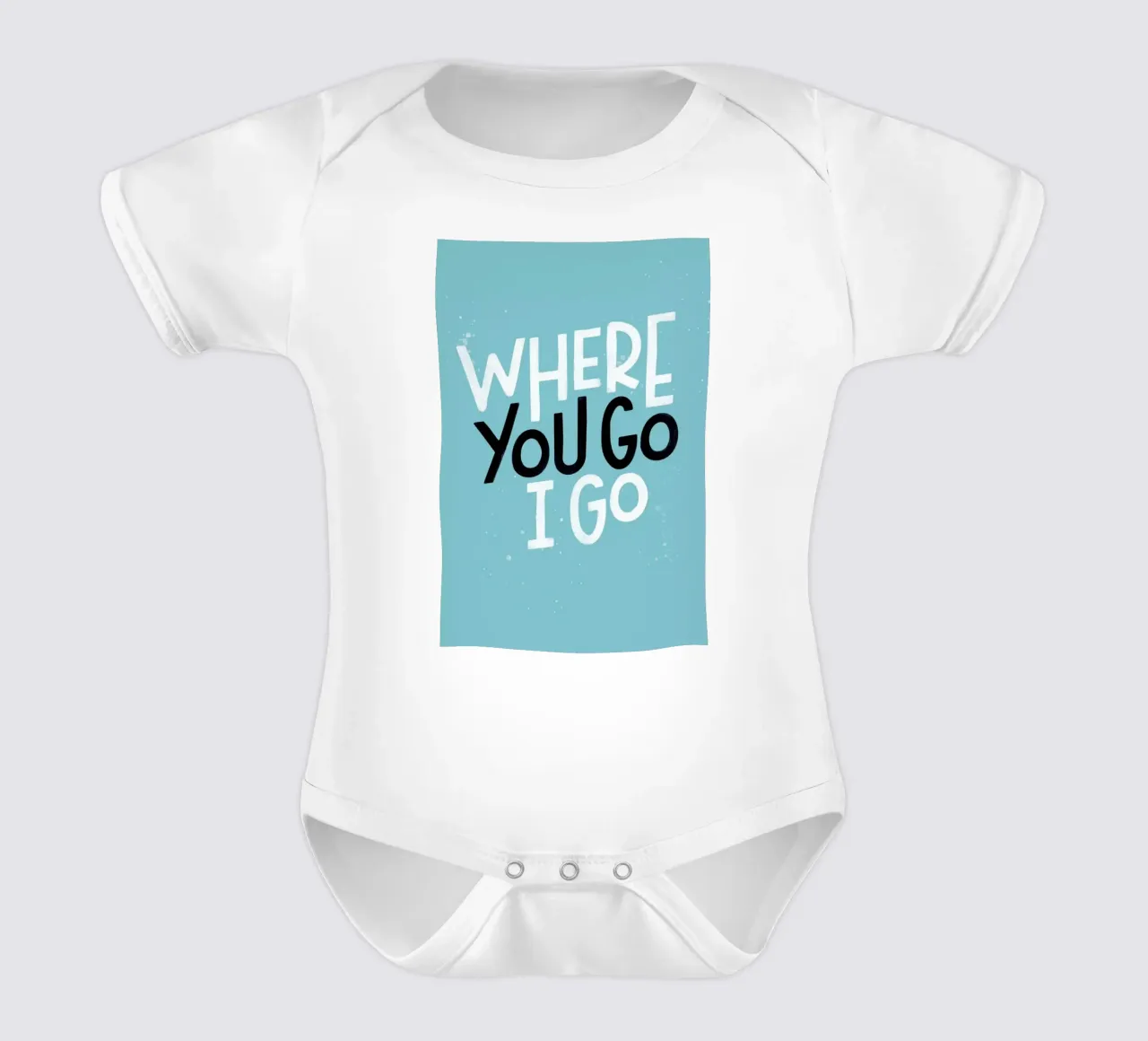 Where You Go I Go body neonato maniche corte da Summerchamps
