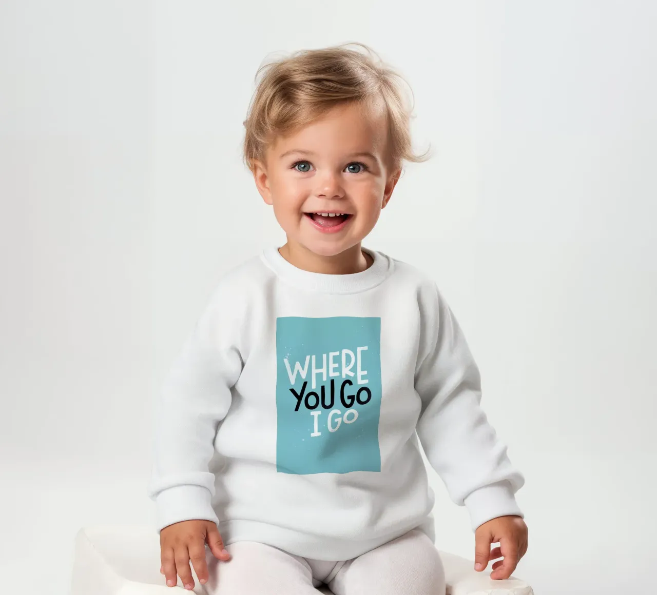 Where You Go I Go felpa neonato da Summerchamps
