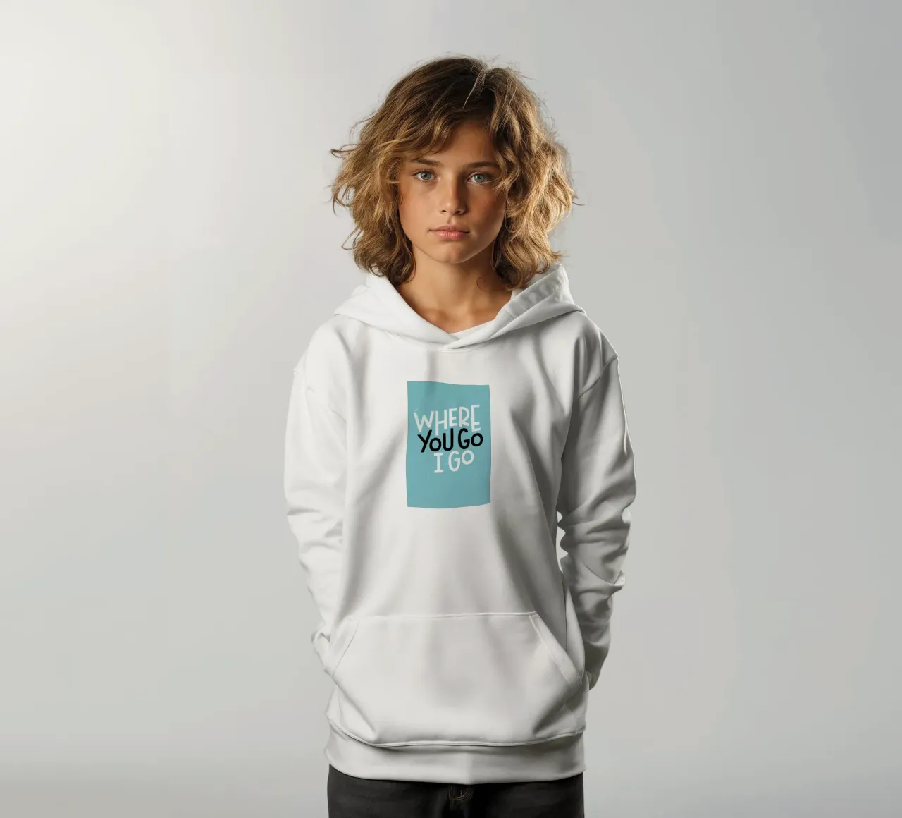 Where You Go I Go felpa bambino con cappuccio da Summerchamps