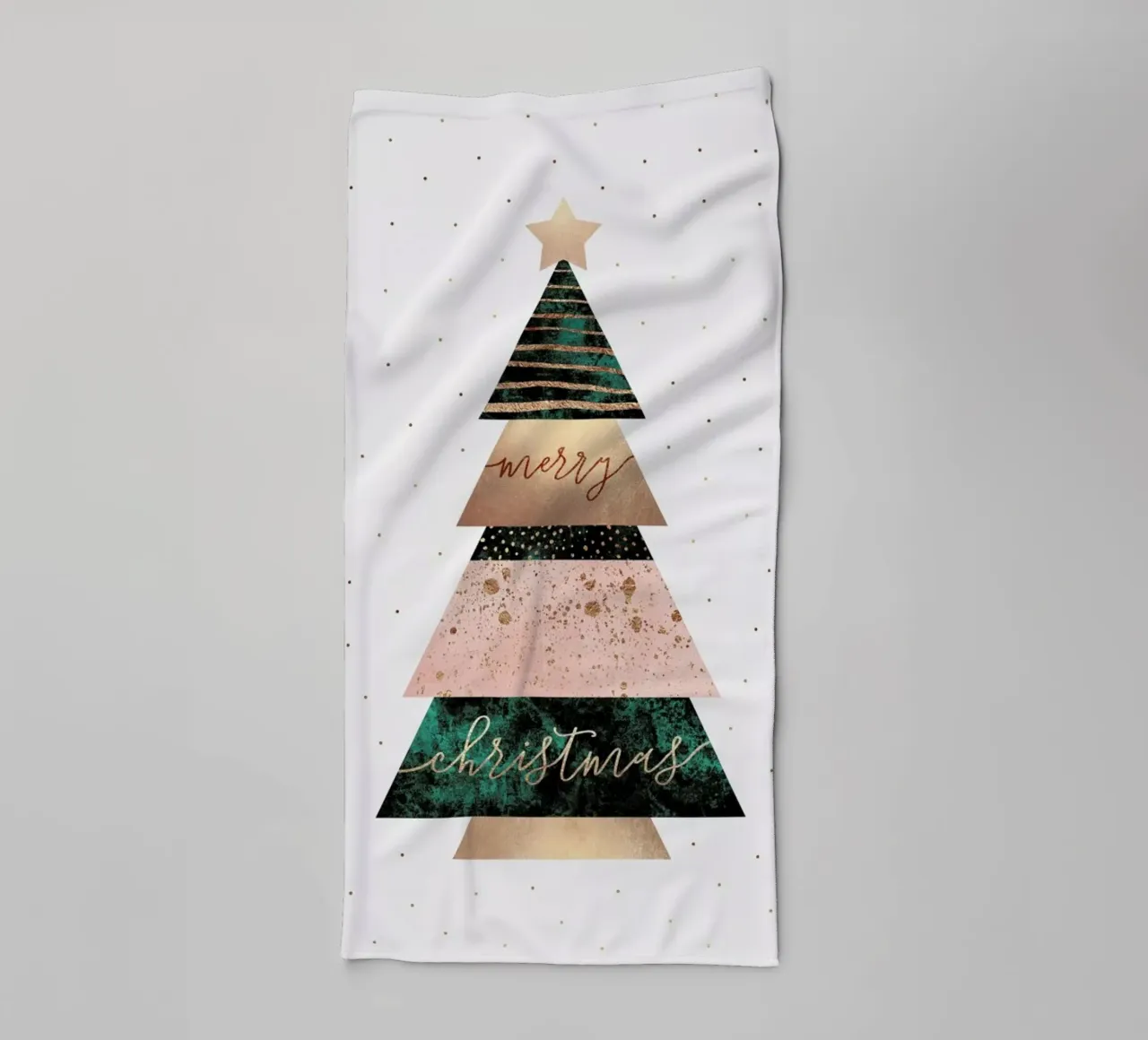 Merry Christmas Tree towel by Elisabeth Fredriksson