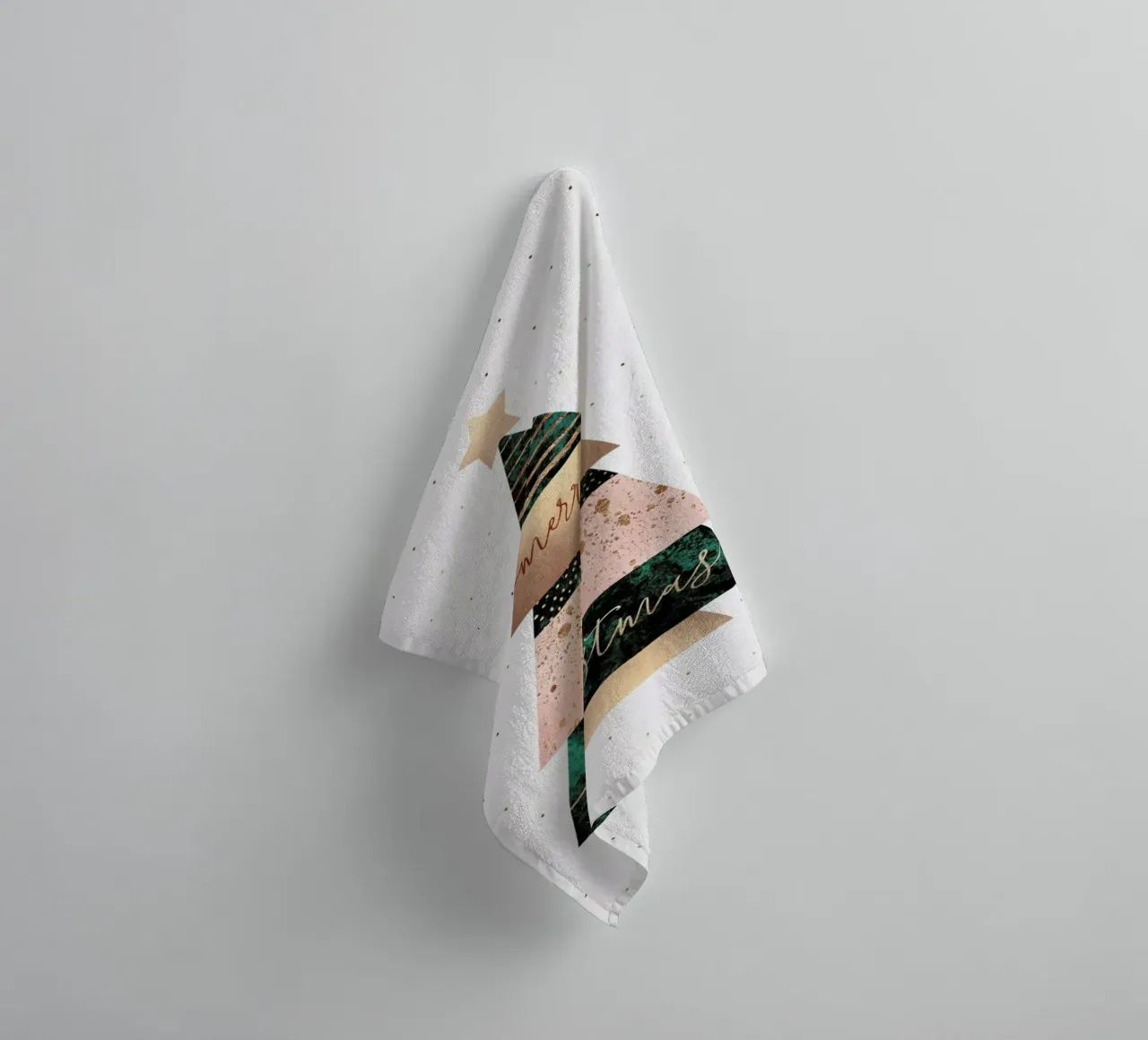 Merry Christmas Tree towel by Elisabeth Fredriksson