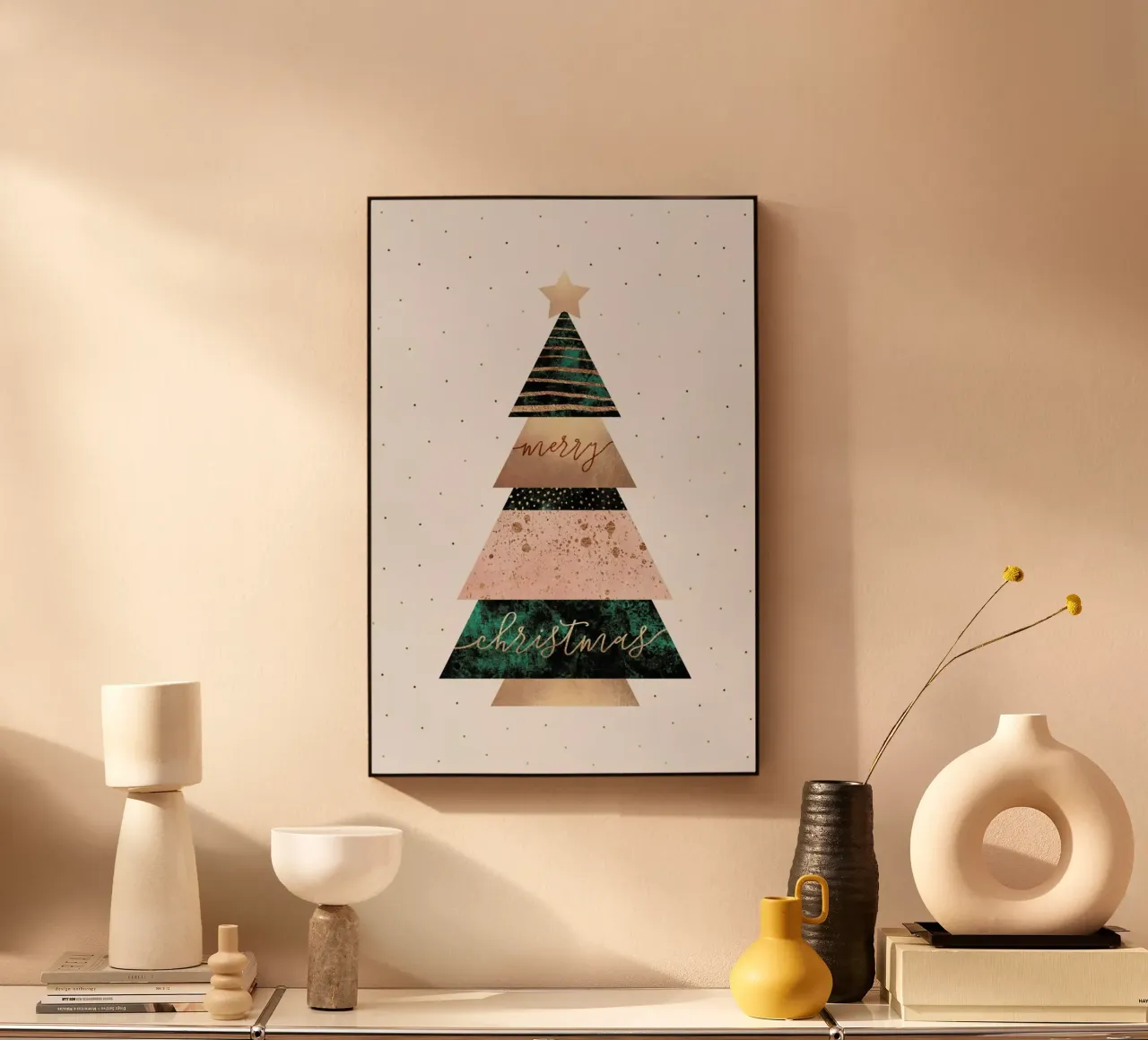 Merry Christmas Tree acrylic glass by Elisabeth Fredriksson