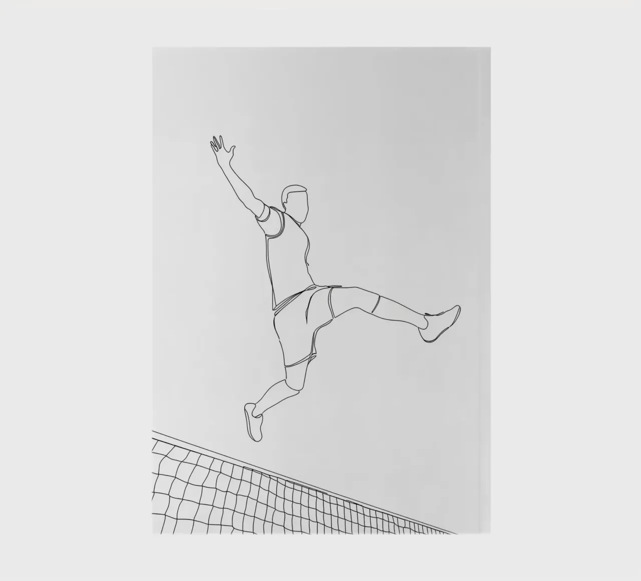 Jumping Sport - Minimalist Line Art notebook by Viv Line Art