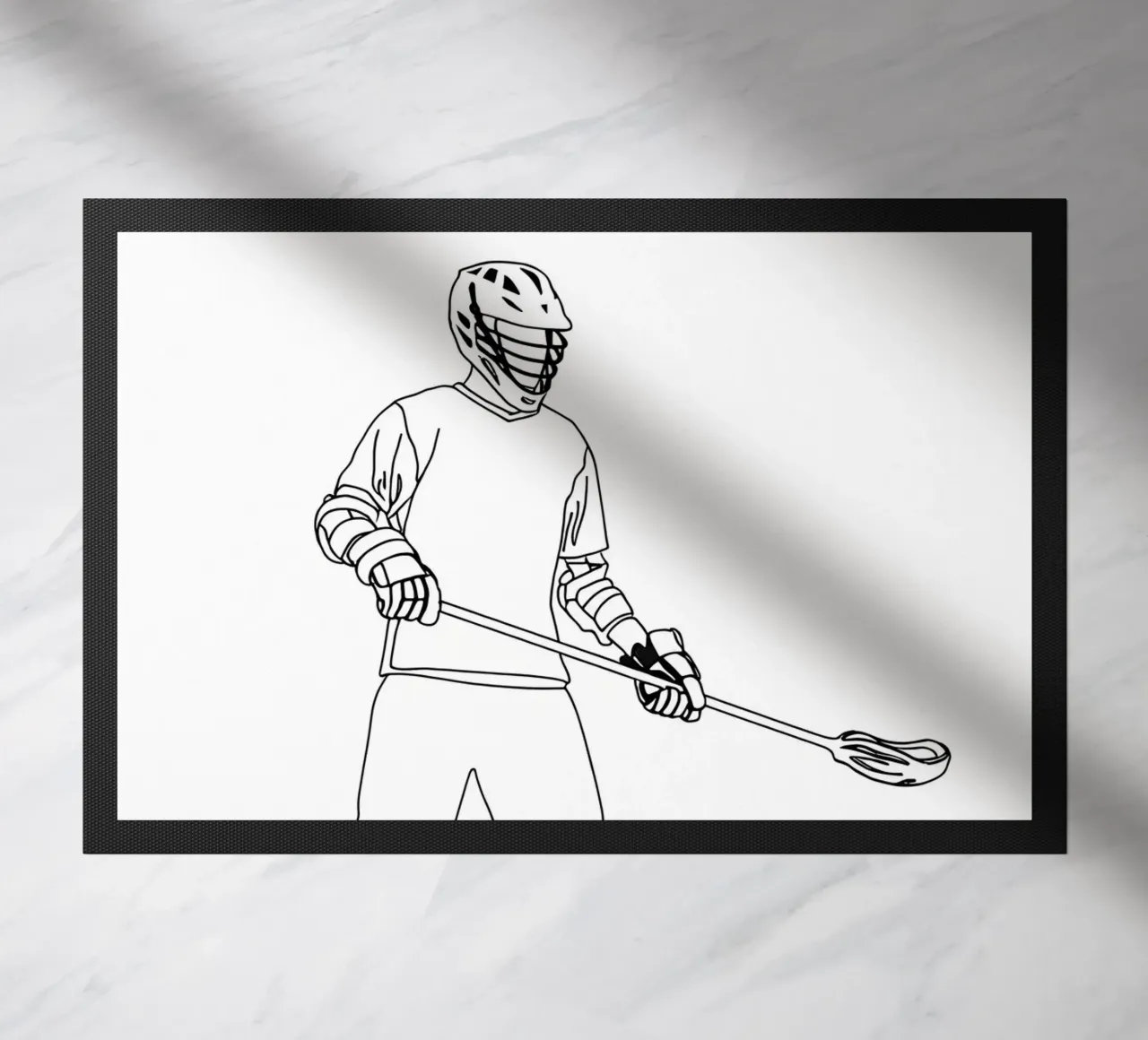 Lacrosse - Line art minimalista zerbino da Viv Line Art