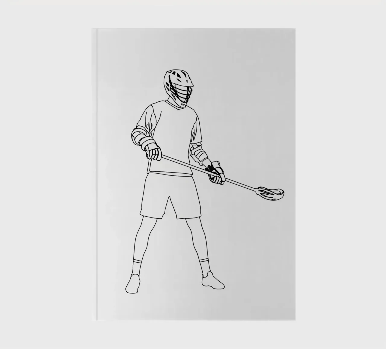 Lacrosse - Minimalist Line Art notebook by Viv Line Art