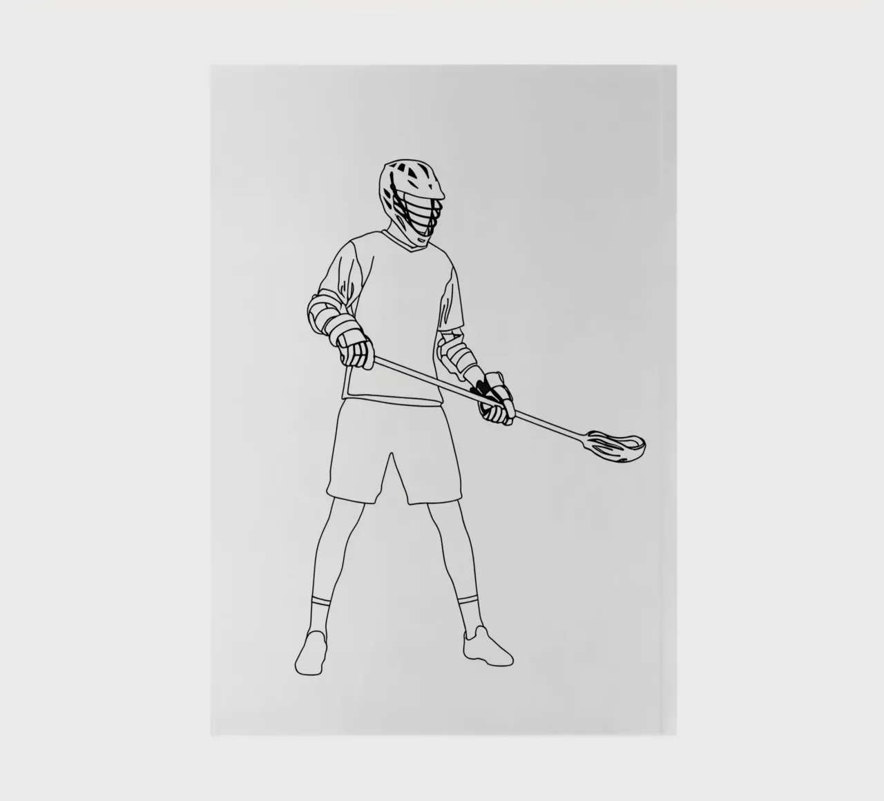 Lacrosse - Minimalist Line Art notebook by Viv Line Art