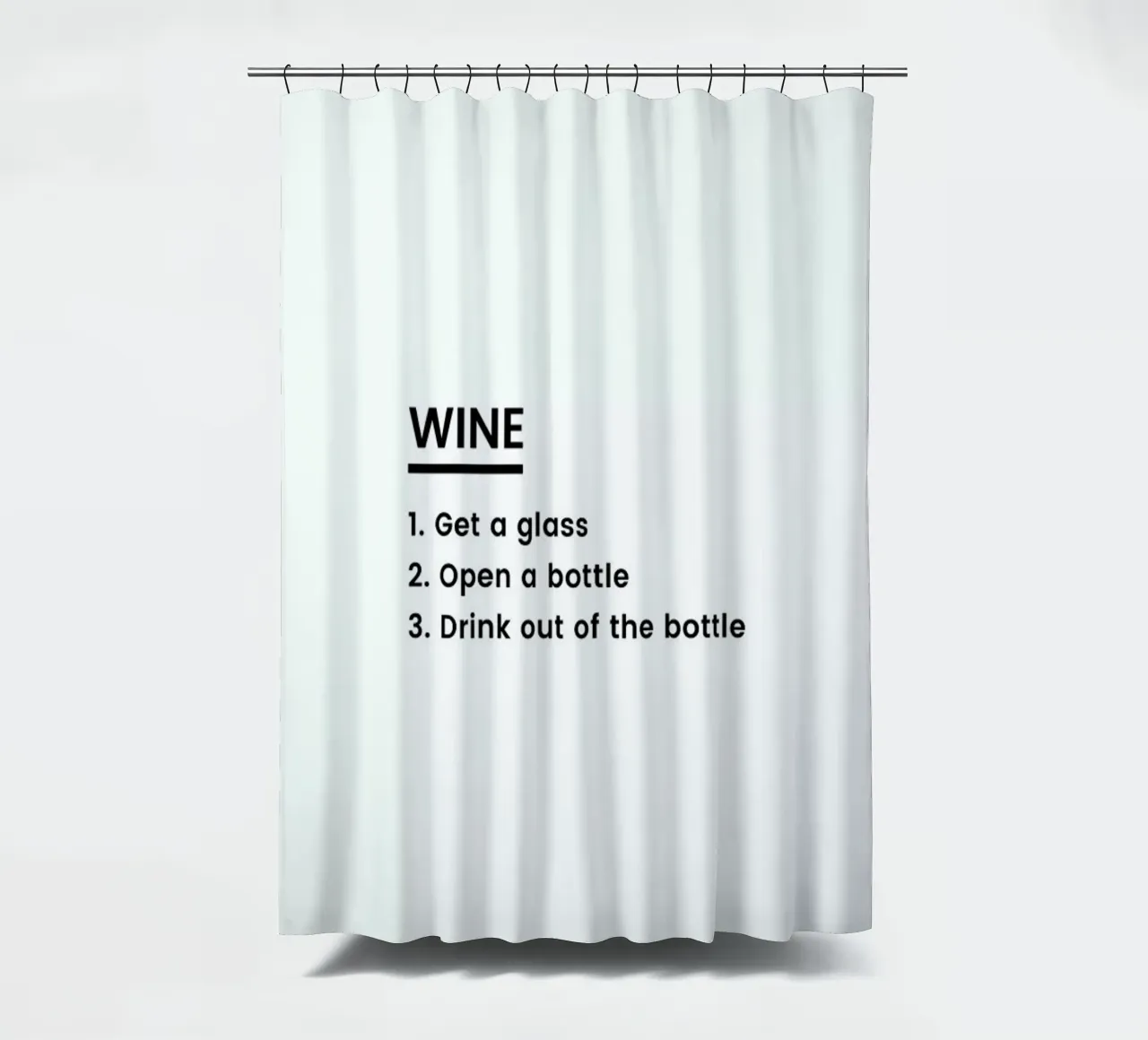 Wine Recipe shower curtain by Studio One