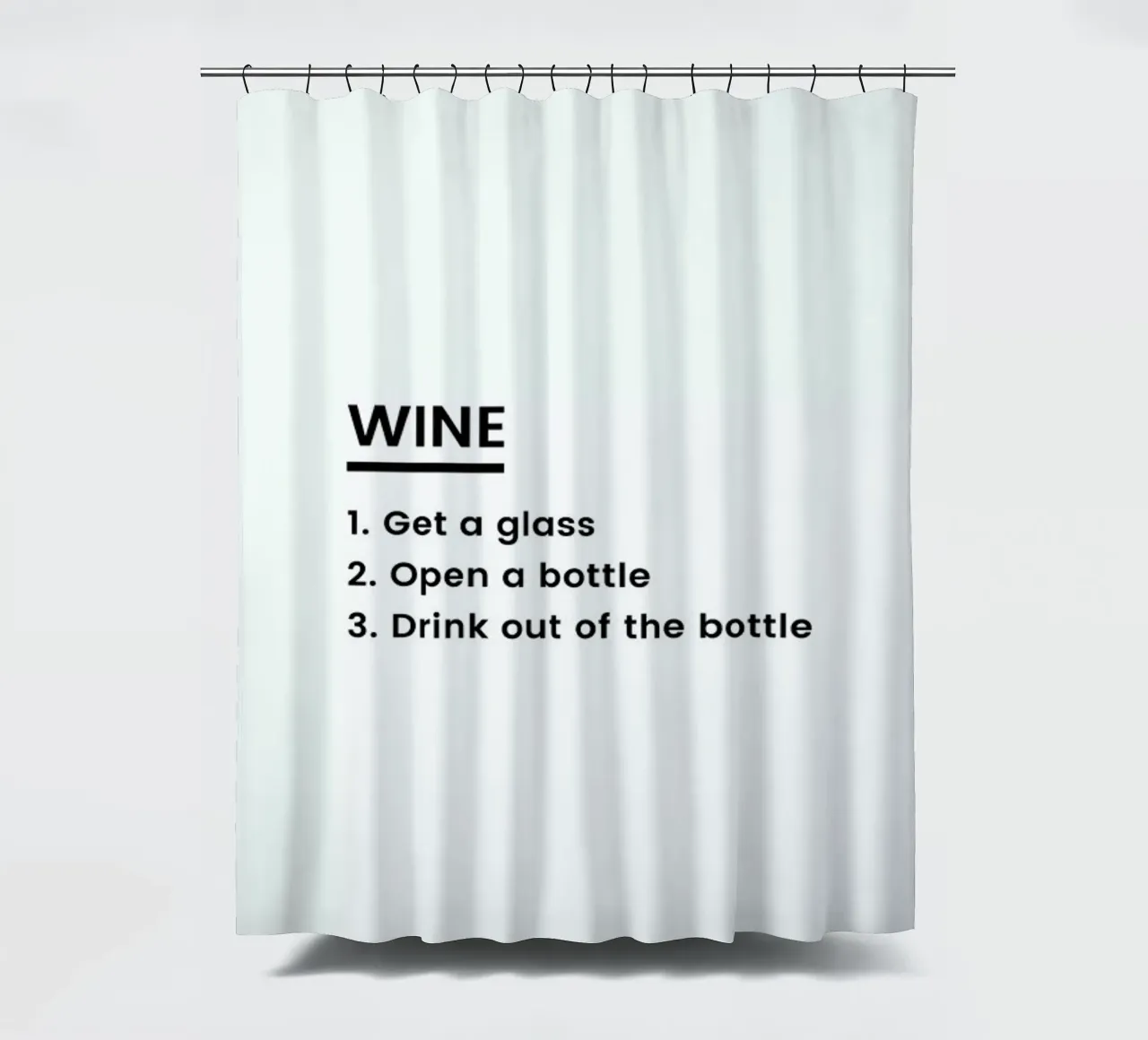 Wine Recipe shower curtain by Studio One
