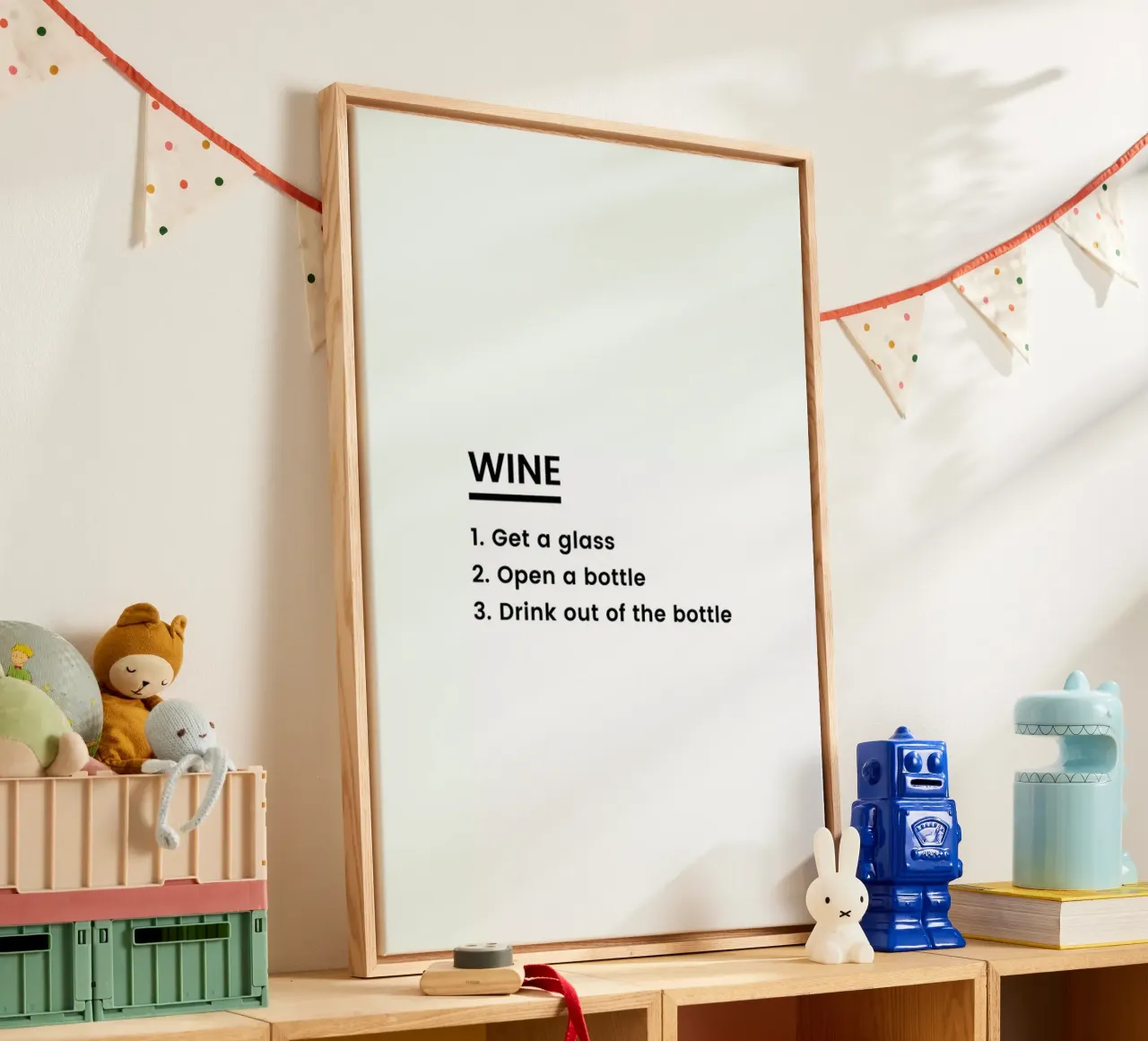 Wine Recipe tela con Cornice a cassetta da Studio One