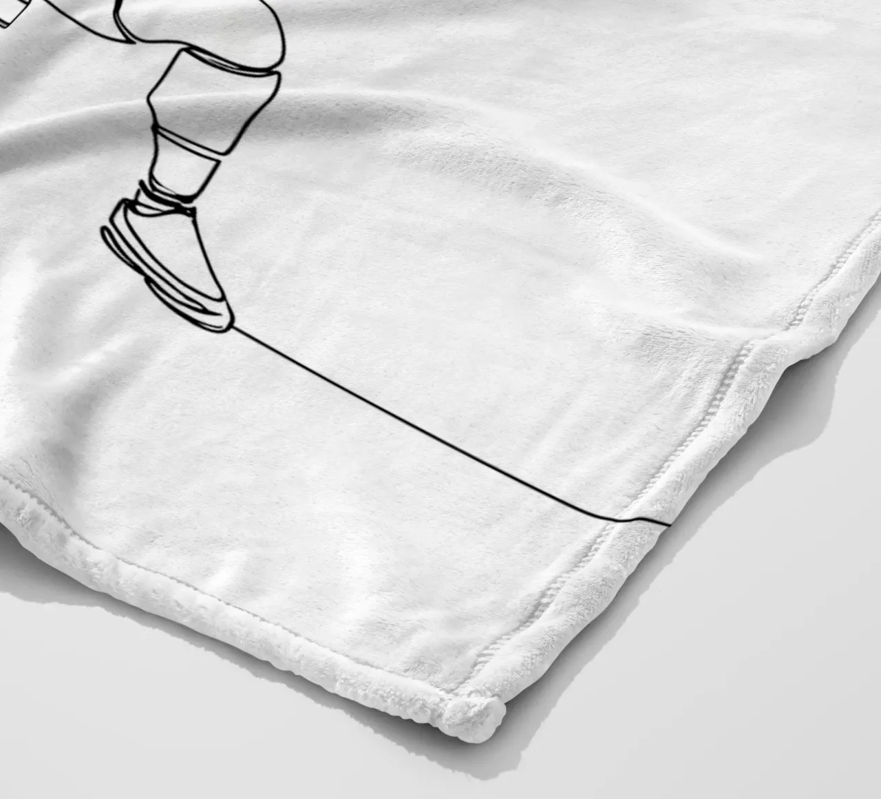 Weightlifting - Minimalist Line Art fleece blanket by Viv Line Art