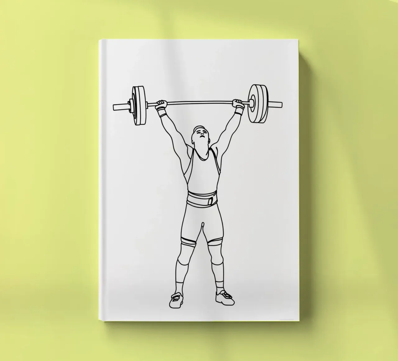 Weightlifter - Minimalist Line Art notebook by Viv Line Art