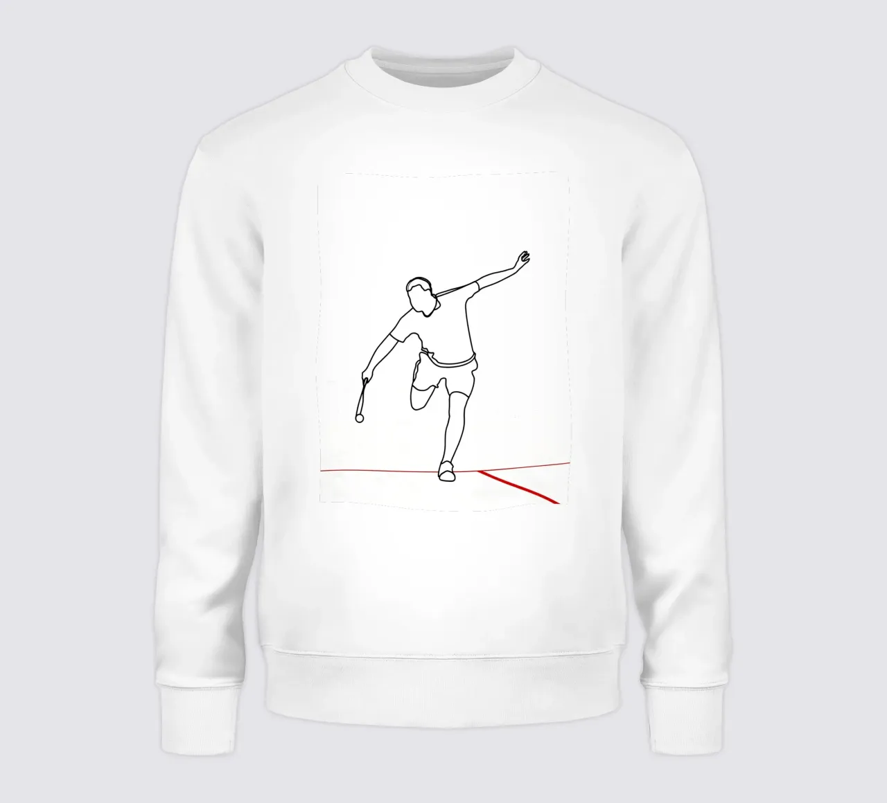 Sport di squash - Line art minimalista felpa da Viv Line Art